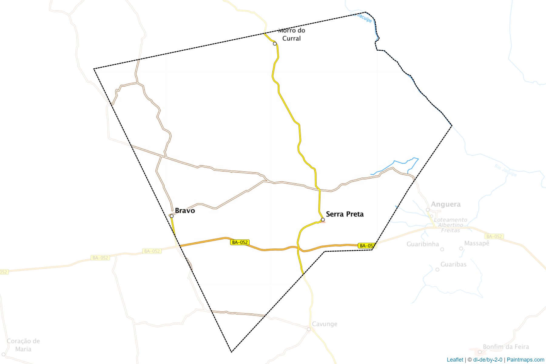 Muestras de recorte de mapas Serra Preta (Bahia)-1