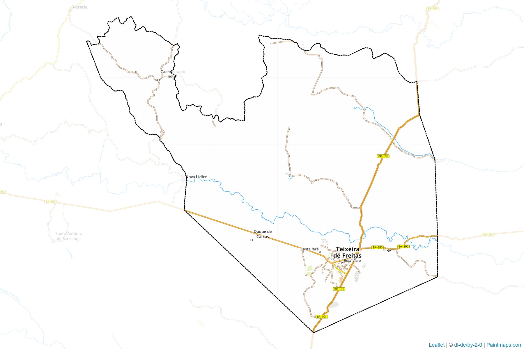 Muestras de recorte de mapas Teixeira de Freitas (Bahia)-1