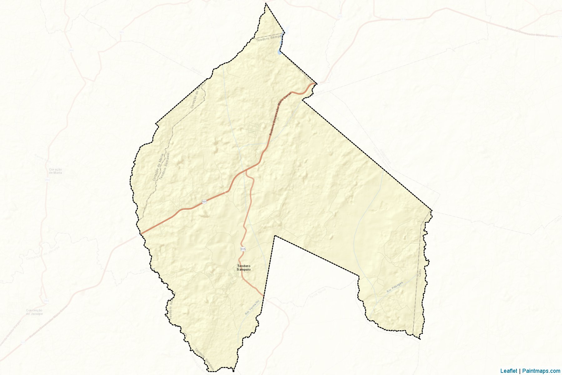 Muestras de recorte de mapas Teodoro Sampaio (Bahia)-2