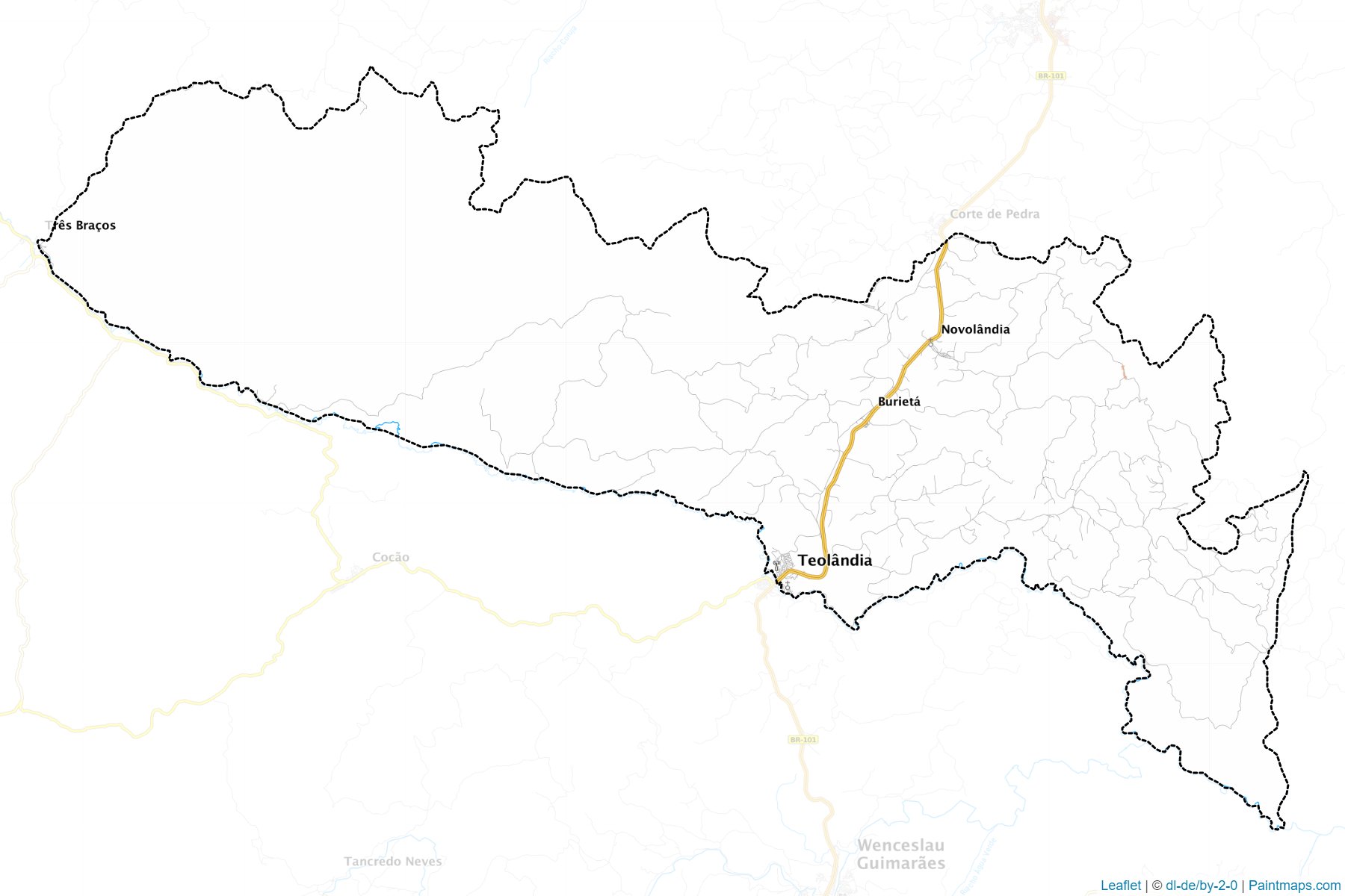 Muestras de recorte de mapas Teolandia (Bahia)-1