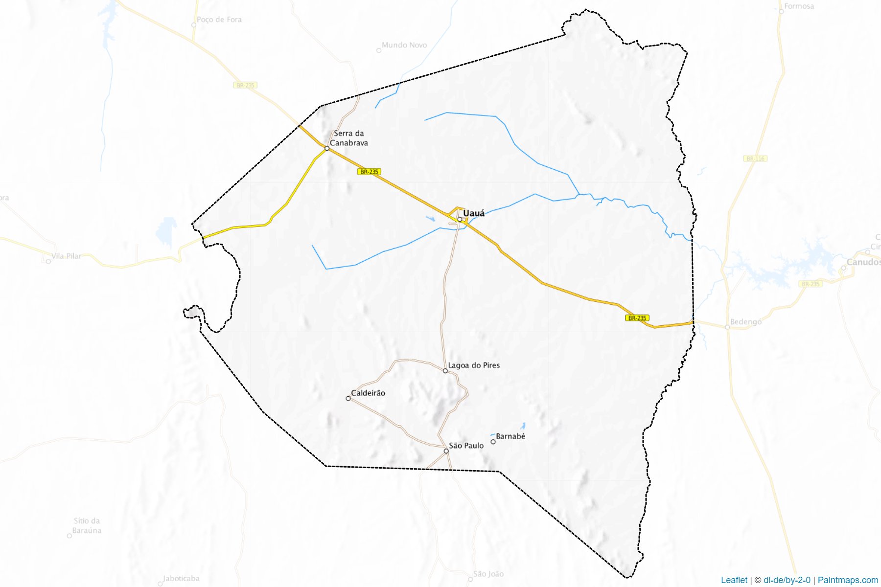 Muestras de recorte de mapas Uaua (Bahia)-1