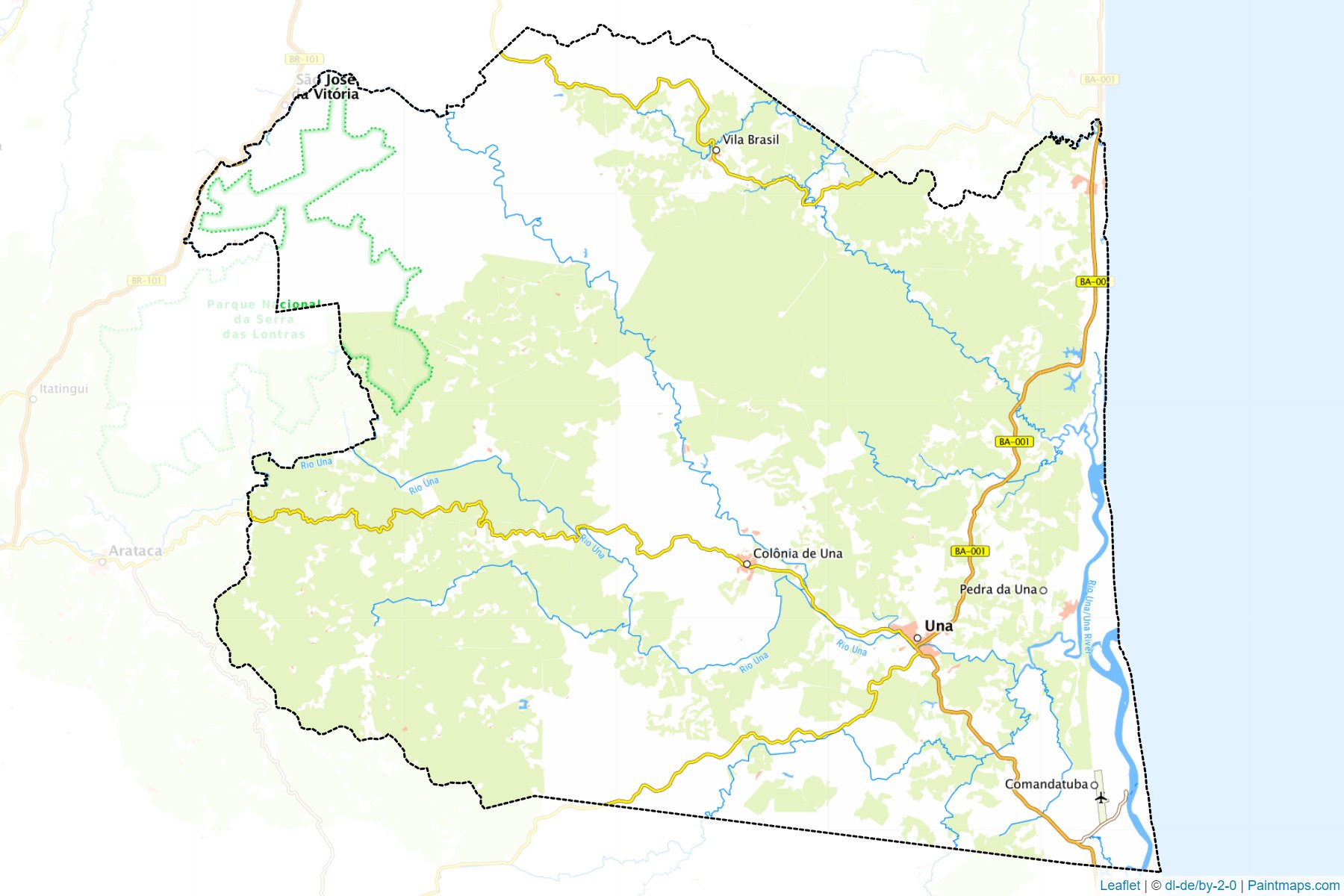 Muestras de recorte de mapas Una (Bahia)-1