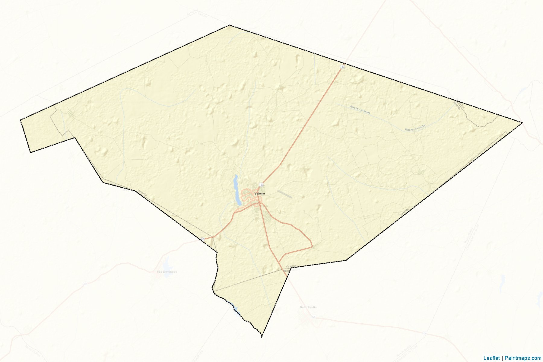 Muestras de recorte de mapas Valente (Bahia)-2