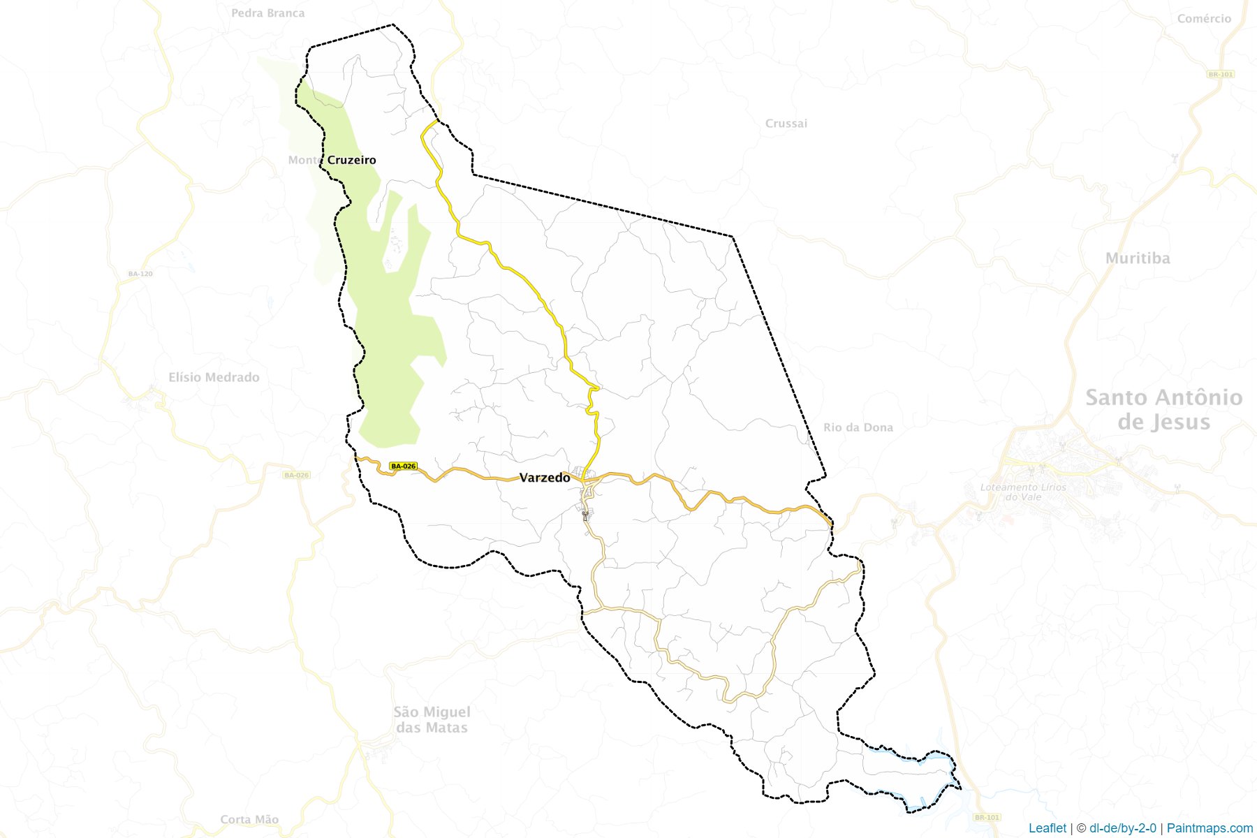 Muestras de recorte de mapas Varzedo (Bahia)-1