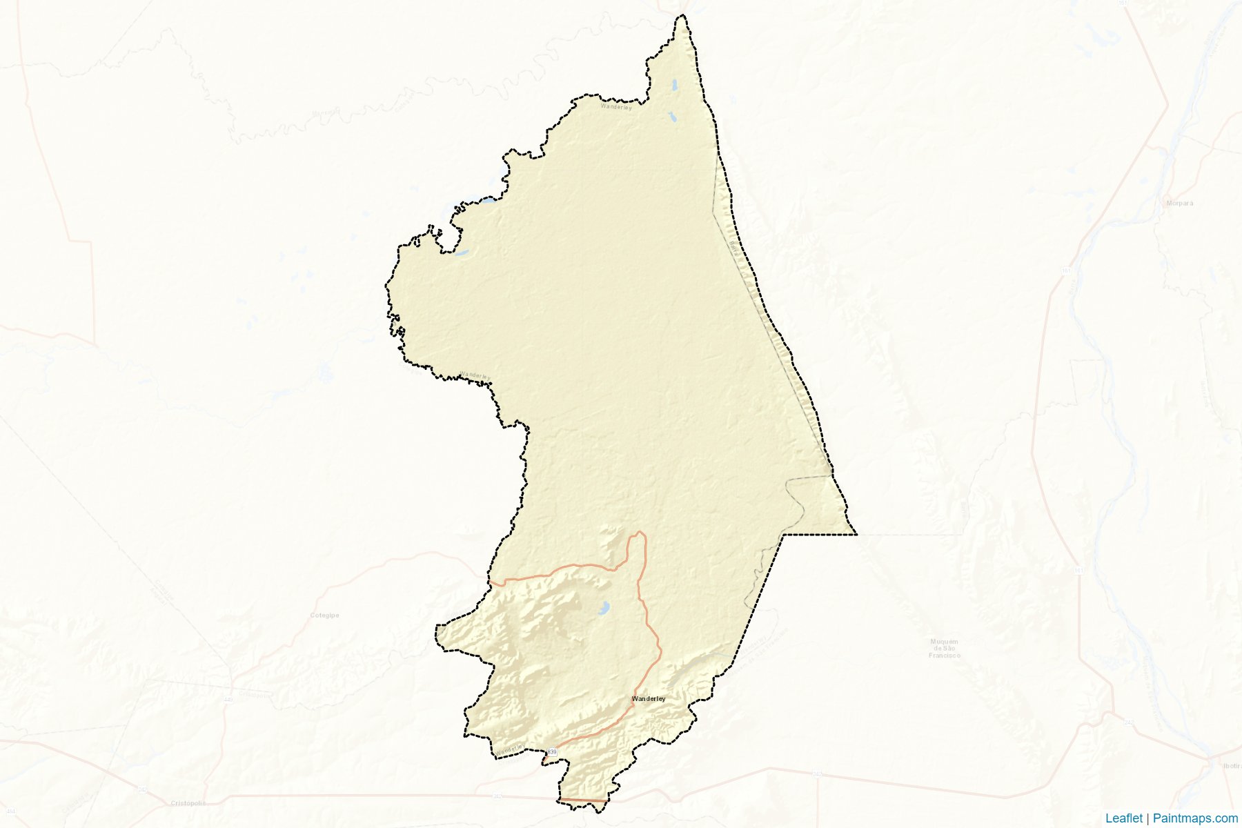 Muestras de recorte de mapas Wanderley (Bahia)-2