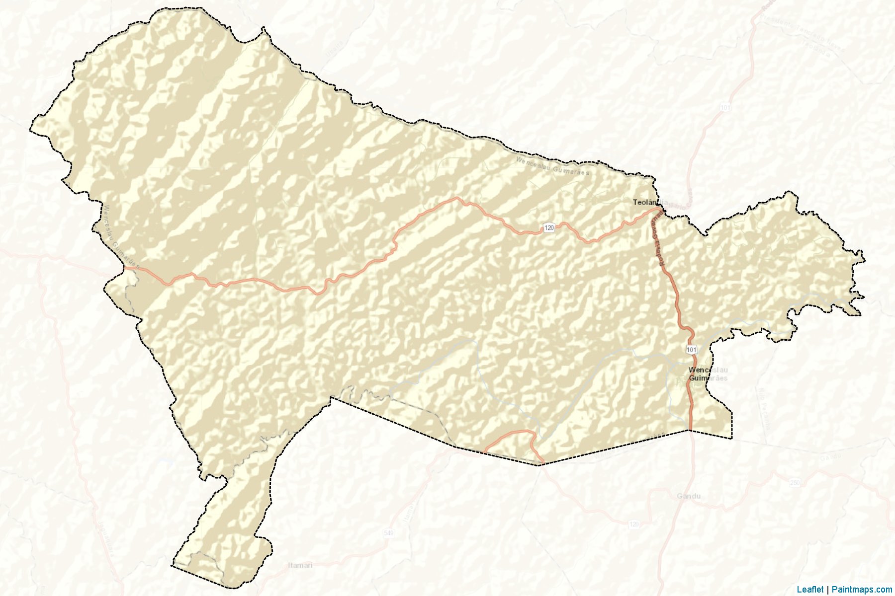 Wenceslau Guimaraes (Bahia) Map Cropping Samples-2