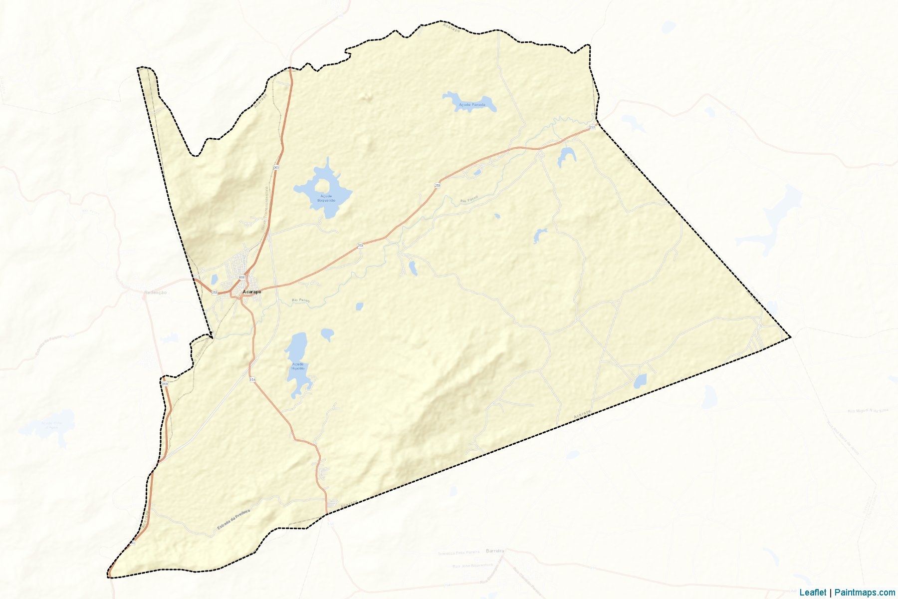 Muestras de recorte de mapas Acarape (Ceara)-2