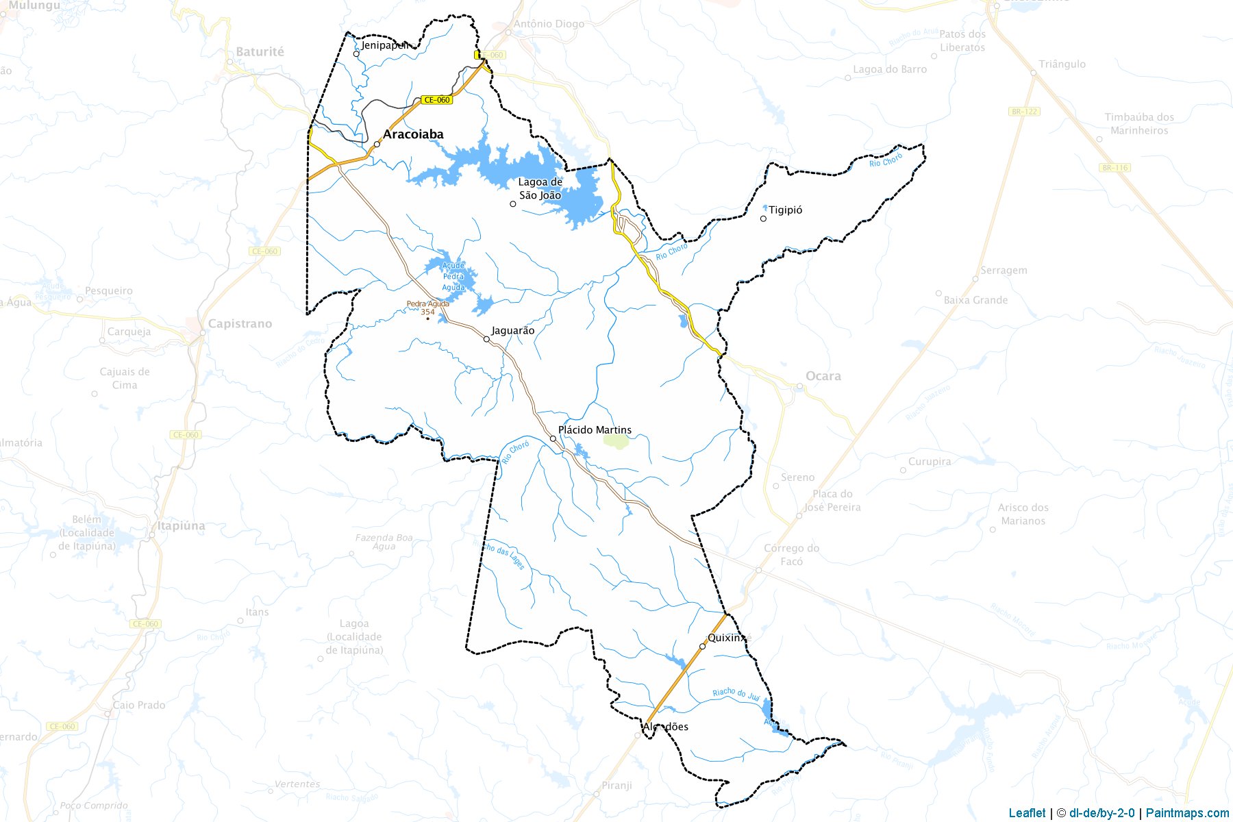 Muestras de recorte de mapas Aracoiaba (Ceara)-1