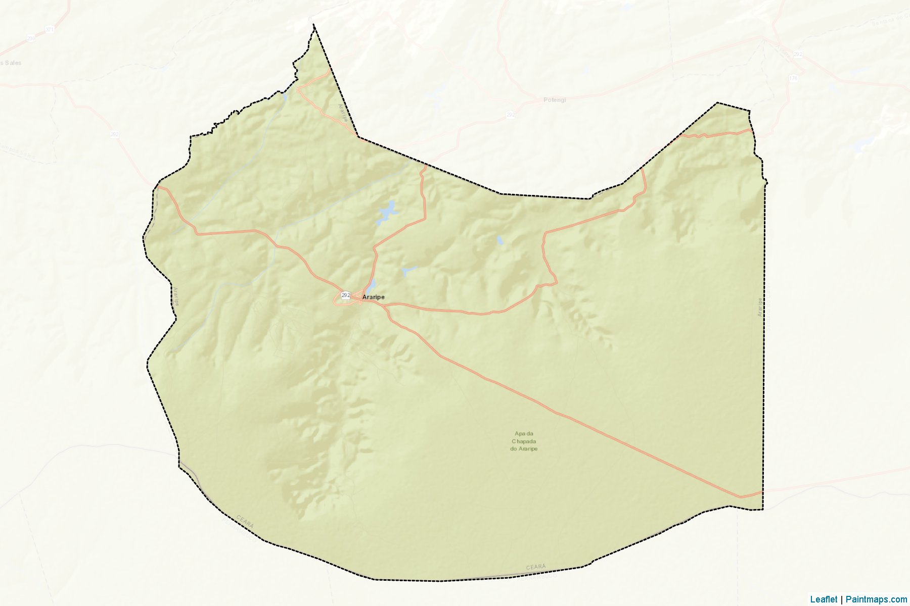 Muestras de recorte de mapas Araripe (Ceara)-2