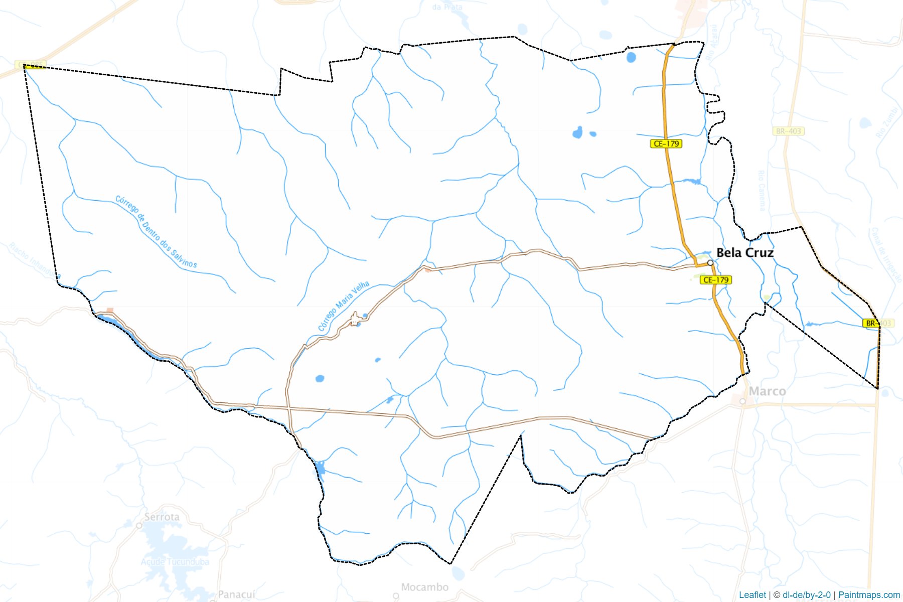 Muestras de recorte de mapas Bela Cruz (Ceara)-1