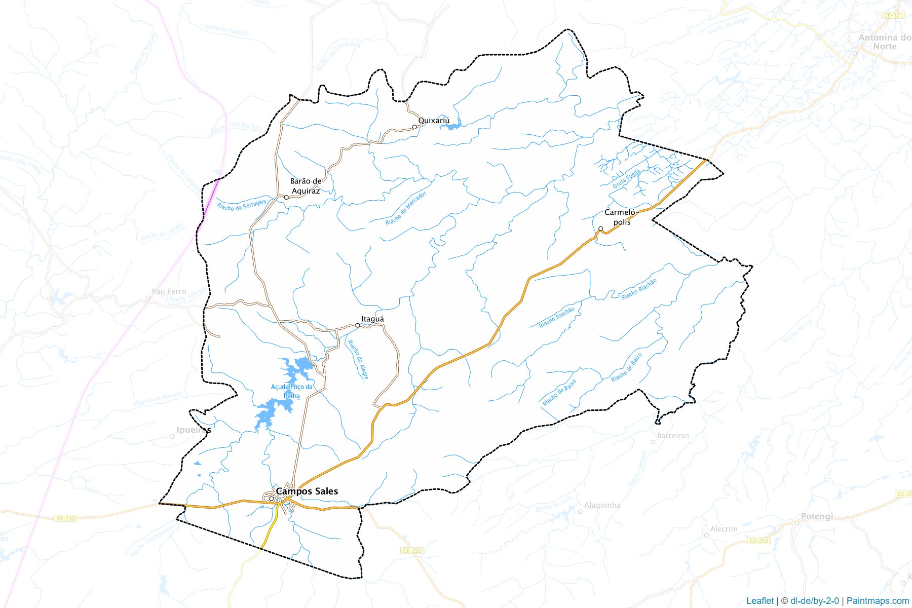 Muestras de recorte de mapas Campos Sales (Ceara)-1