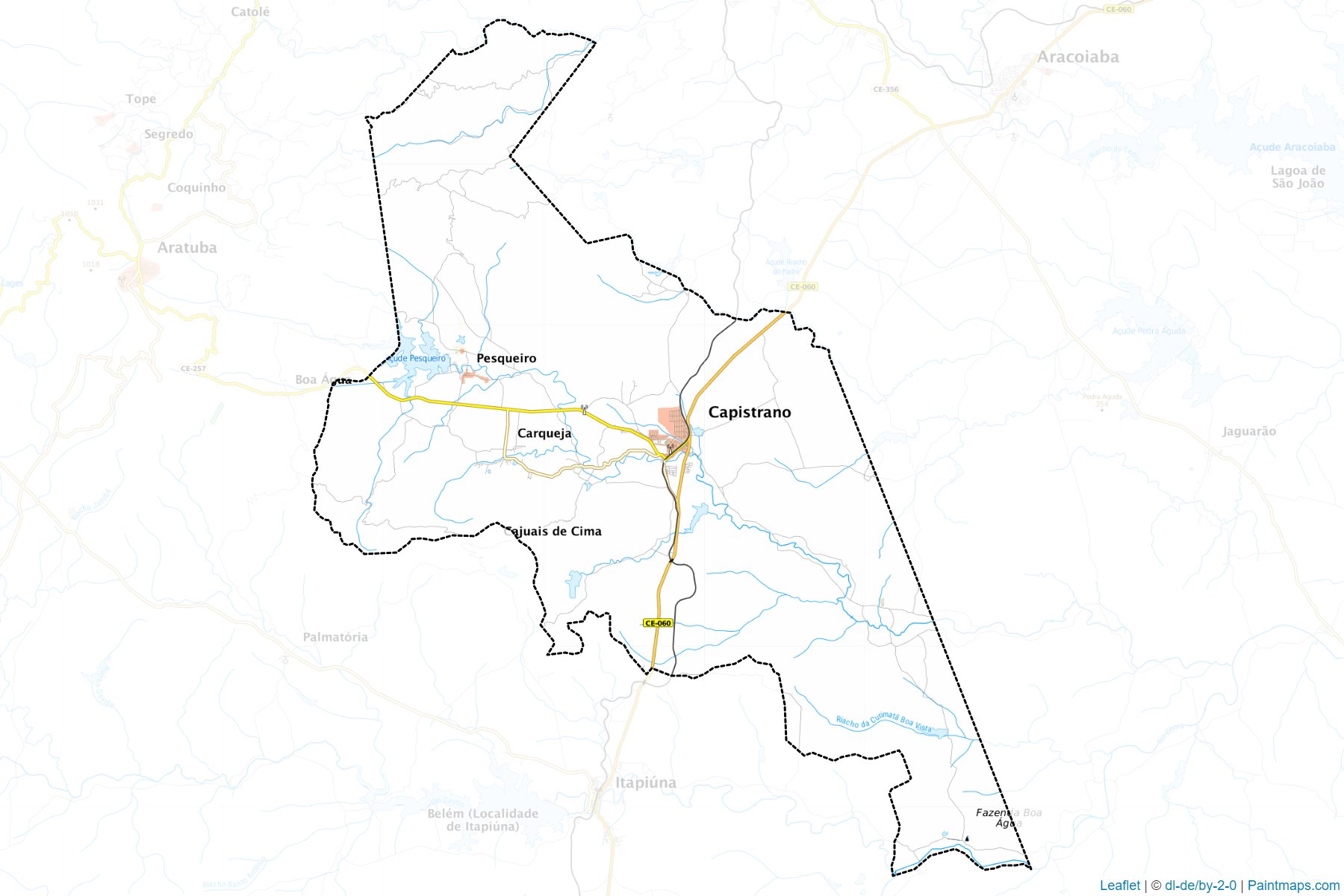 Muestras de recorte de mapas Capistrano (Ceara)-1