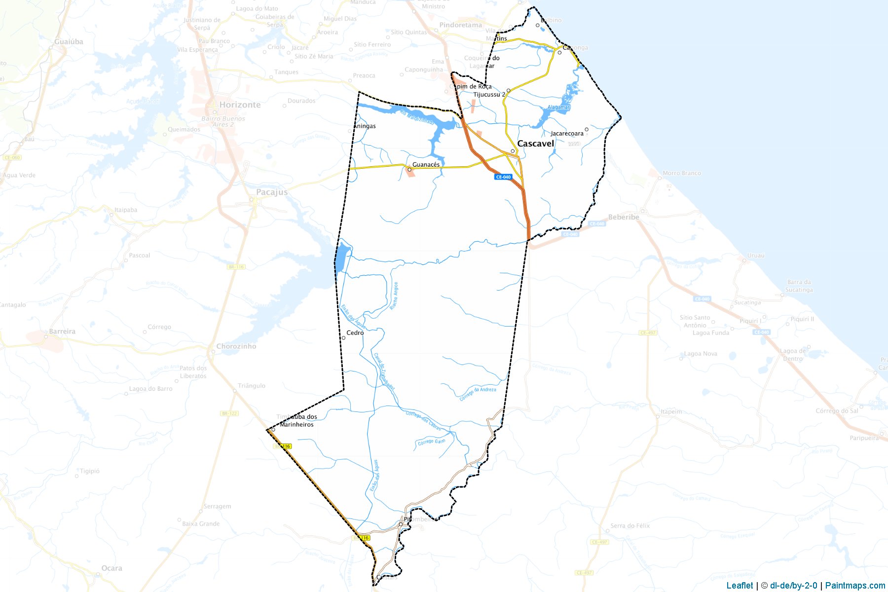 Muestras de recorte de mapas Cascavel (Ceara)-1