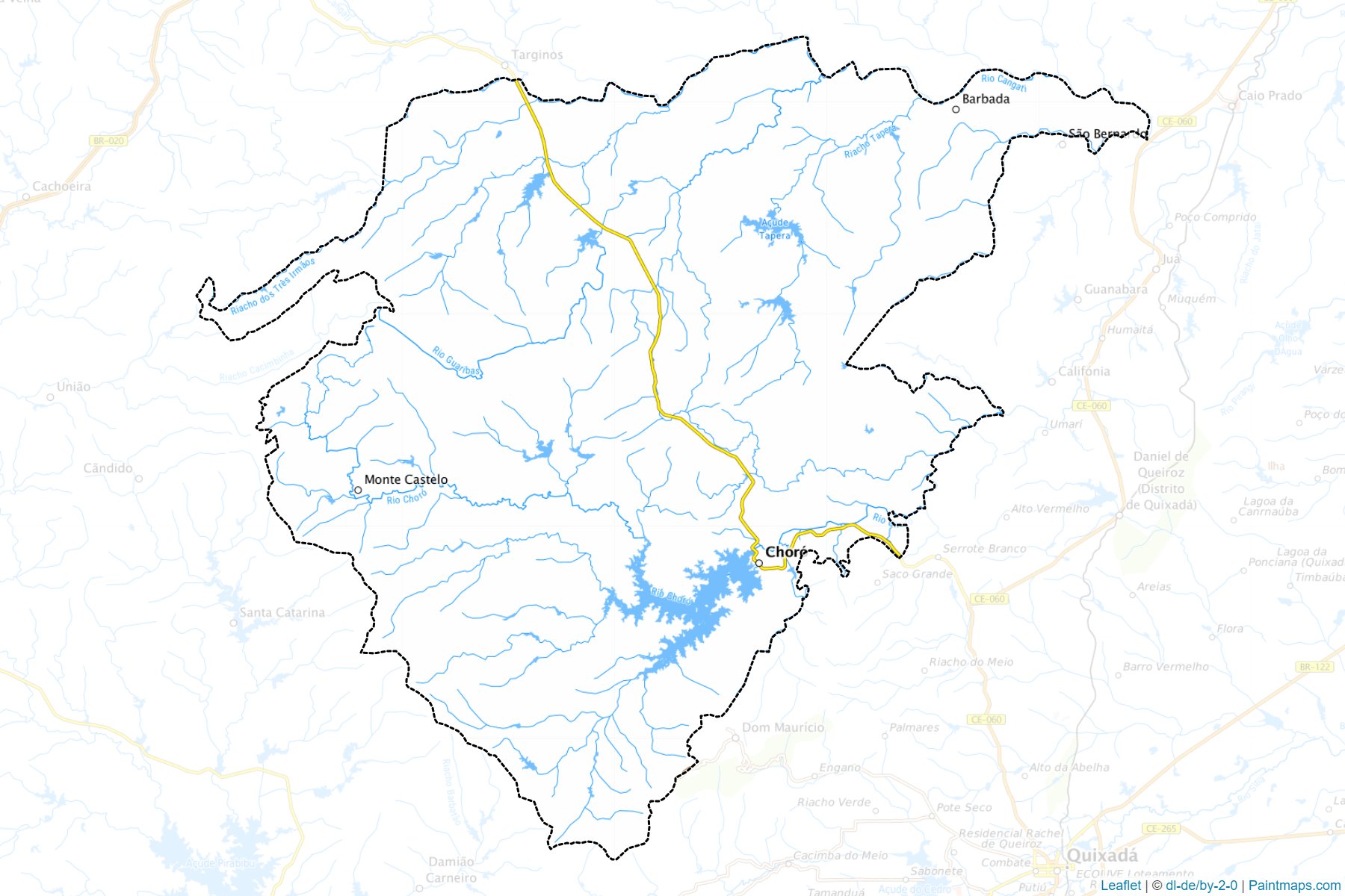 Muestras de recorte de mapas Choro (Ceara)-1