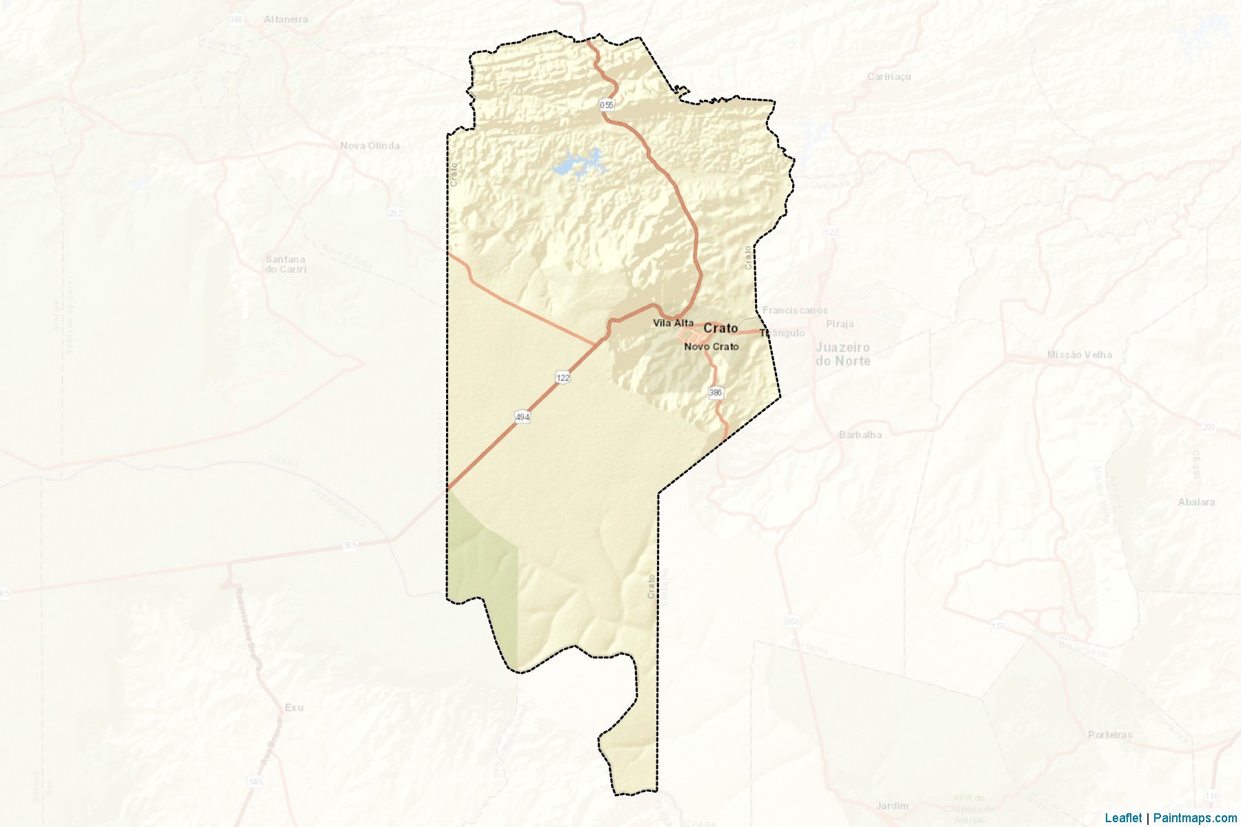 Muestras de recorte de mapas Crato (Ceara)-2