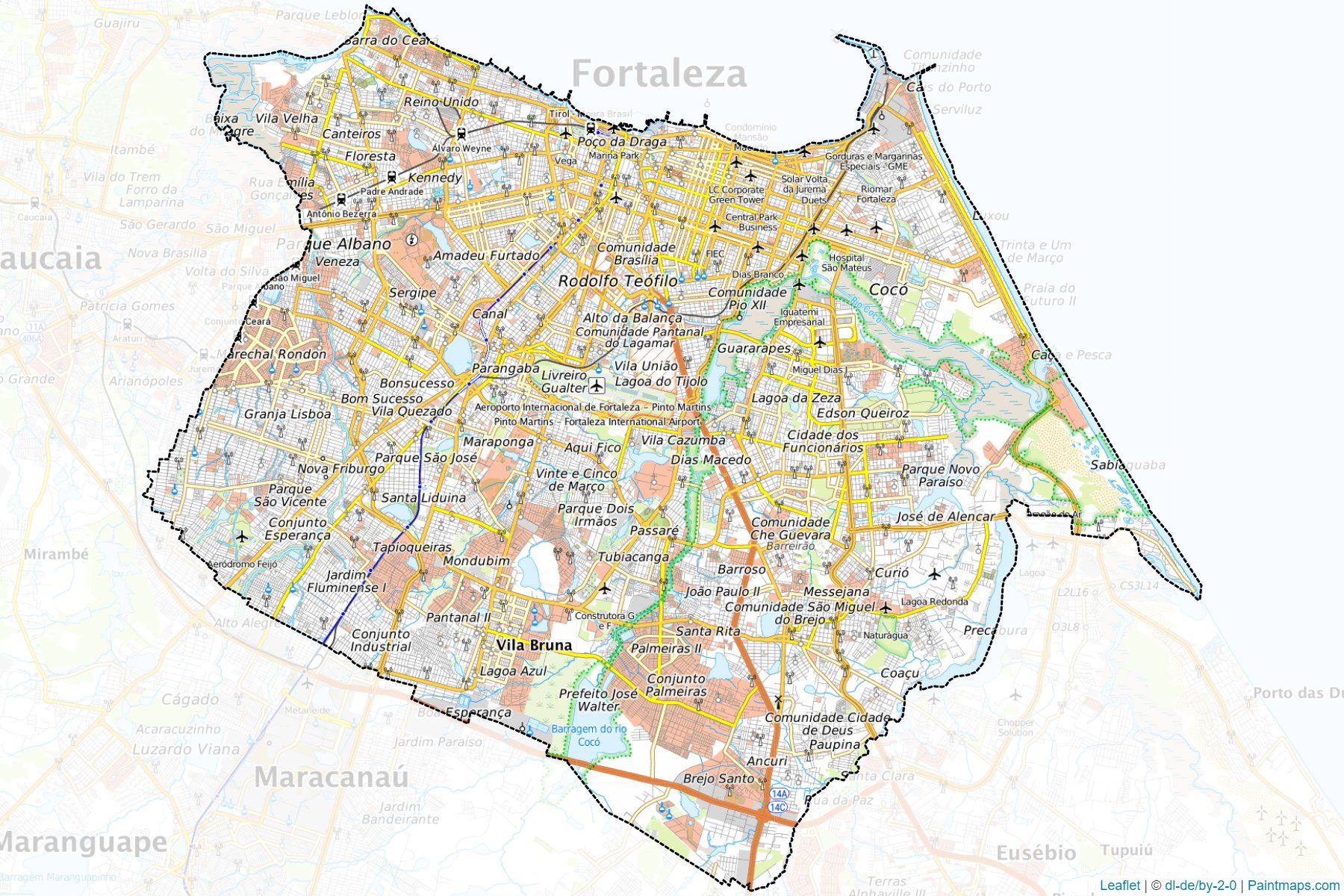 Muestras de recorte de mapas Fortaleza (Ceara)-1