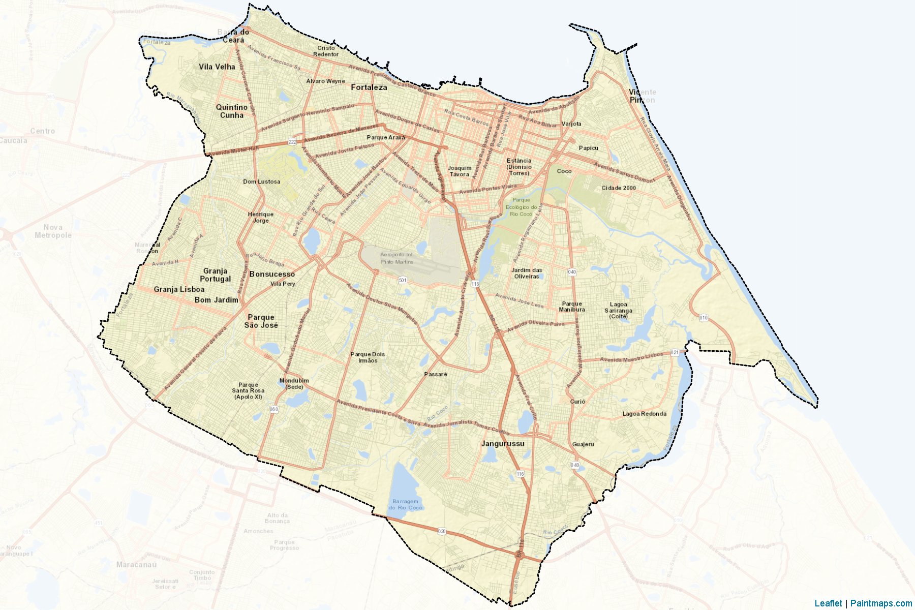 Muestras de recorte de mapas Fortaleza (Ceara)-2