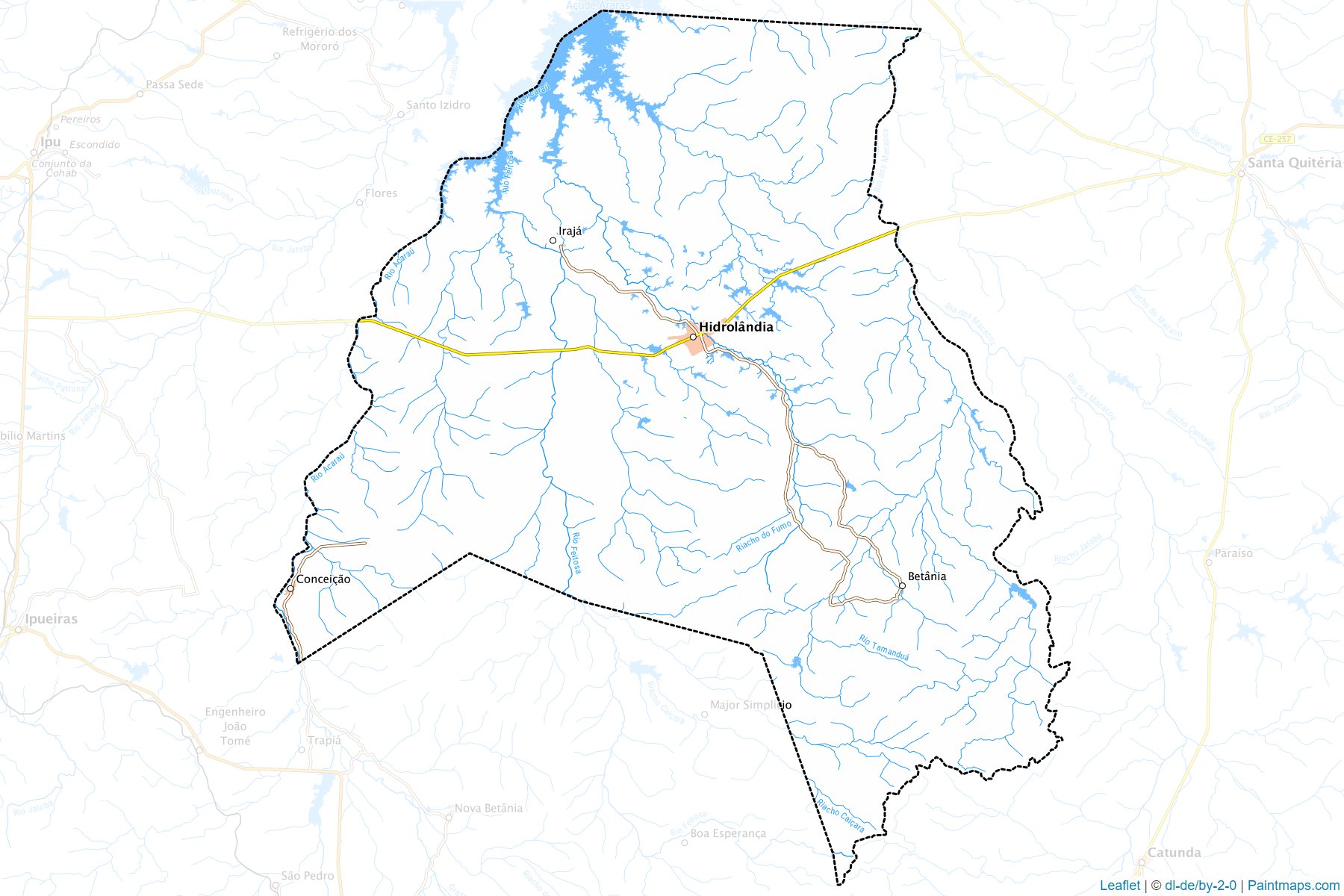 Muestras de recorte de mapas Hidrolandia (Ceara)-1