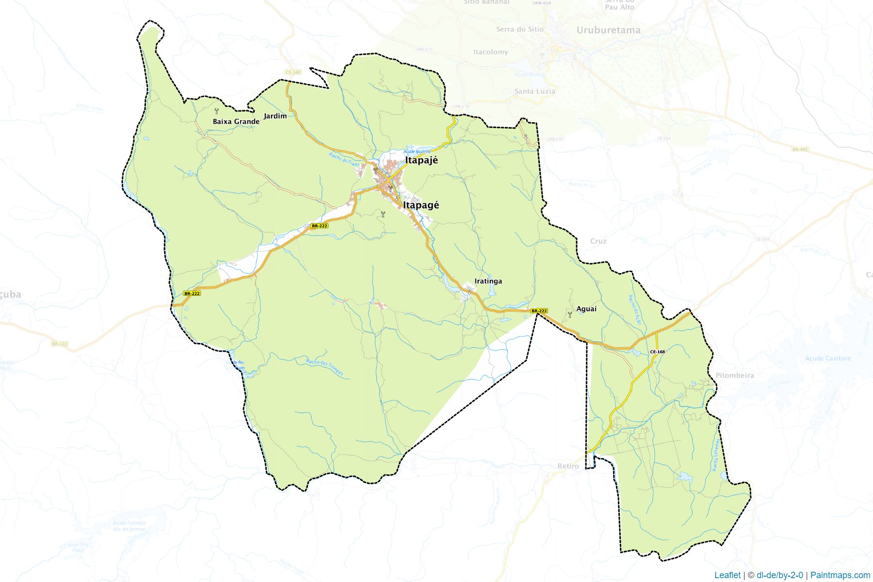 Muestras de recorte de mapas Itapaje (Ceara)-1