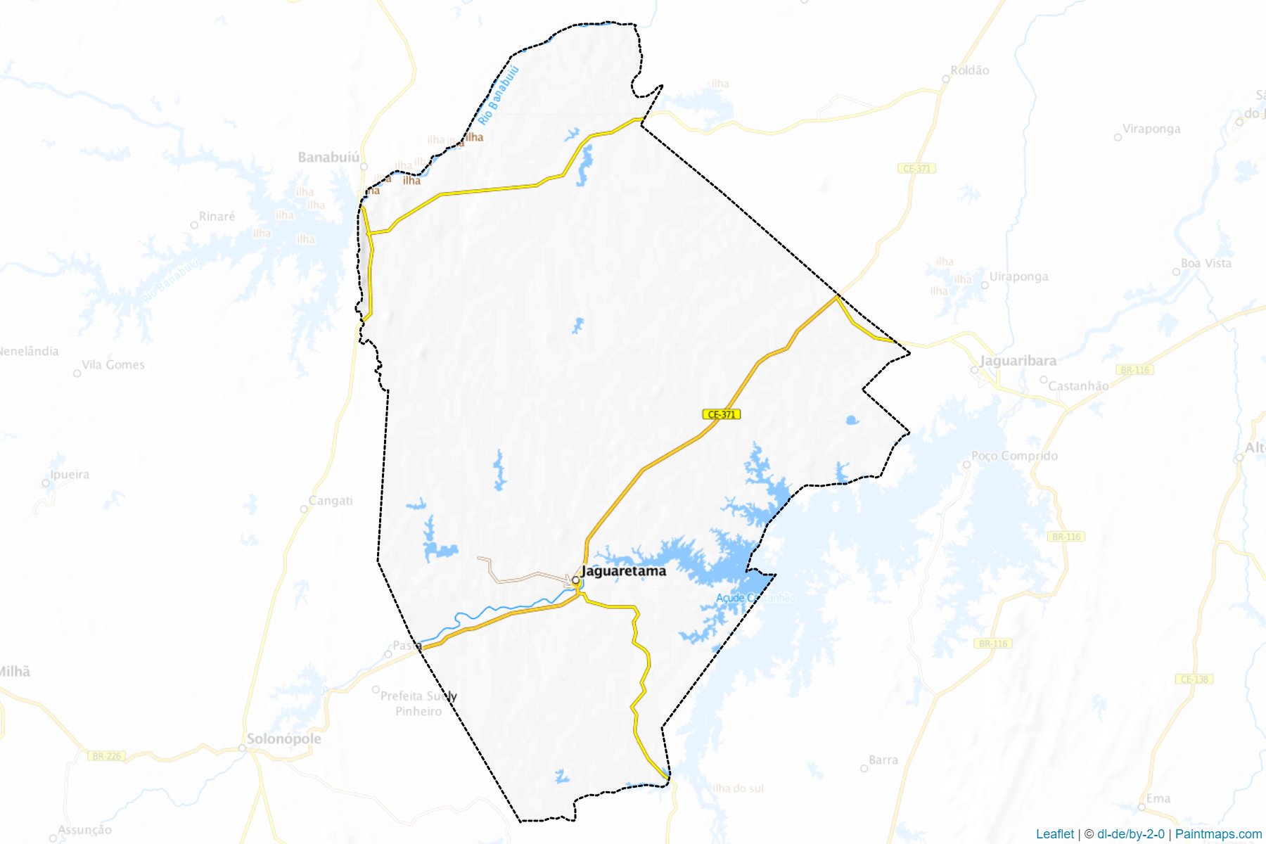 Muestras de recorte de mapas Jaguaretama (Ceara)-1