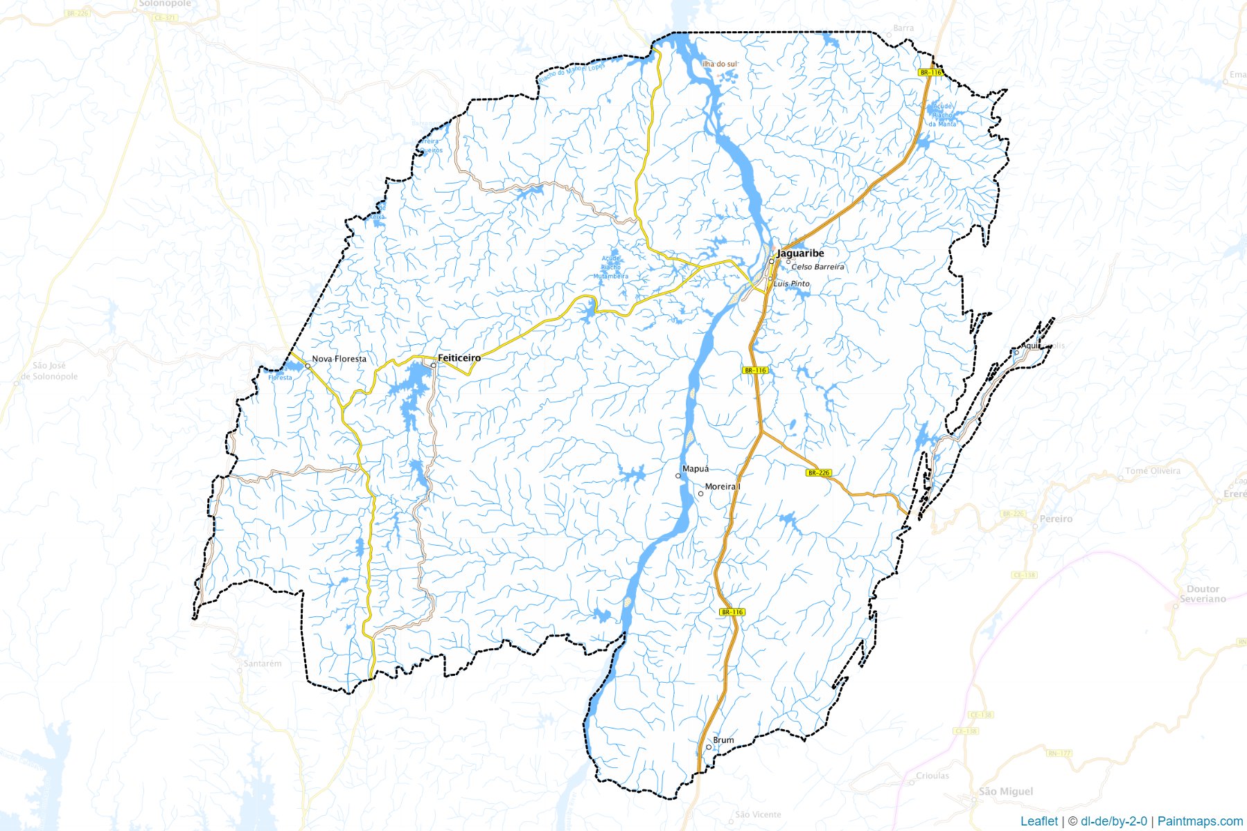 Muestras de recorte de mapas Jaguaribe (Ceara)-1