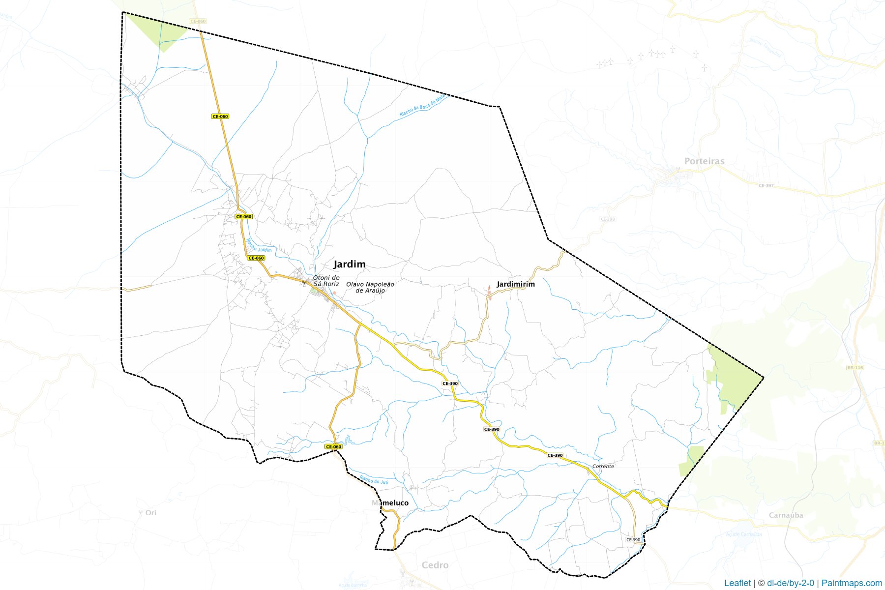 Muestras de recorte de mapas Jardim (Ceara)-1