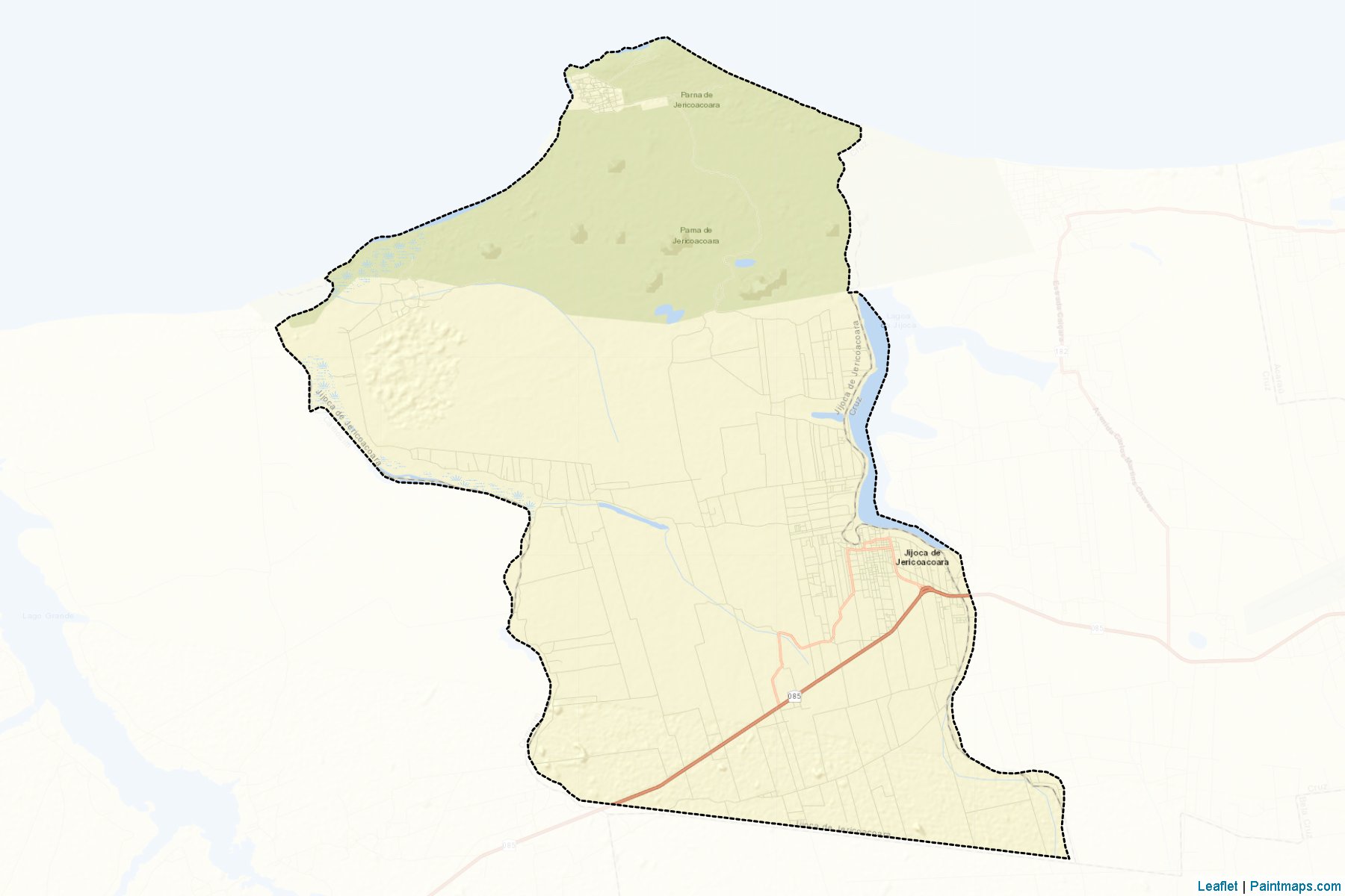 Muestras de recorte de mapas Jijoca de Jericoacoara (Ceara)-2