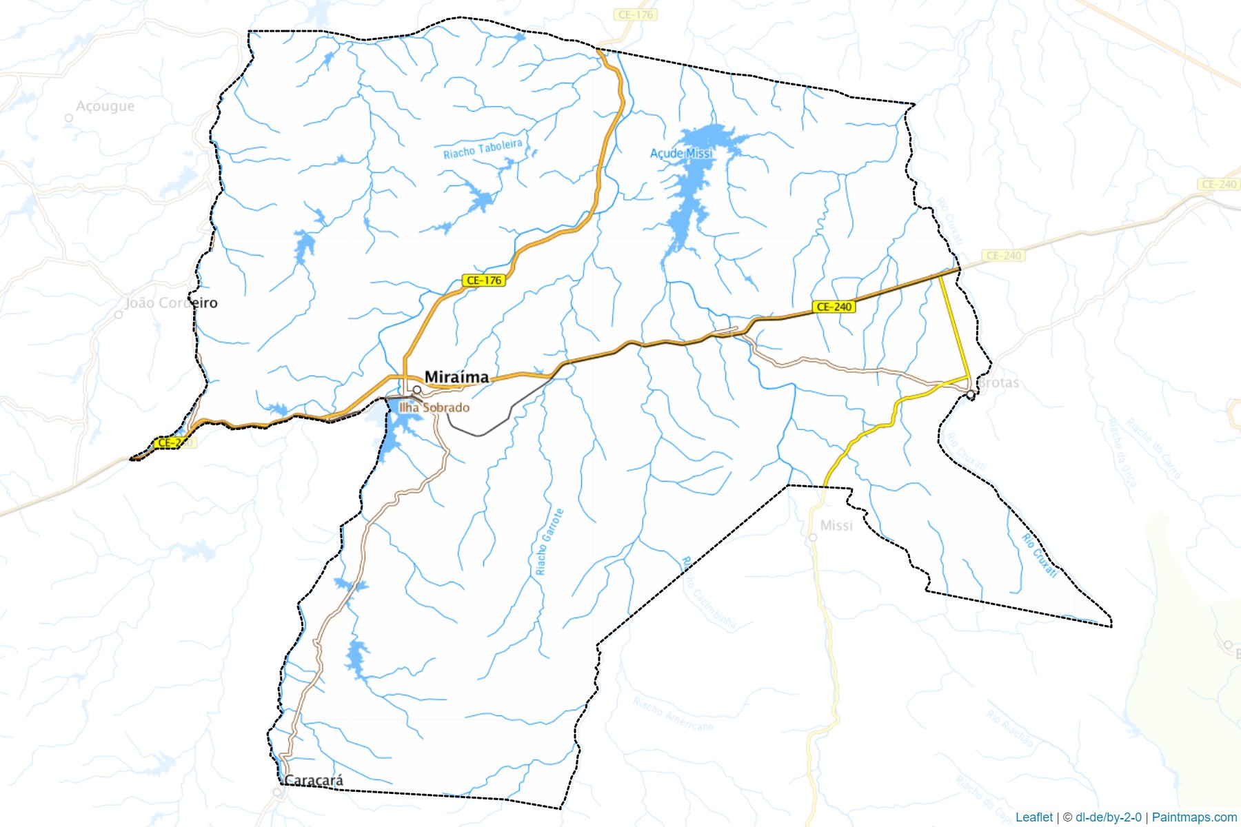 Muestras de recorte de mapas Miraima (Ceara)-1