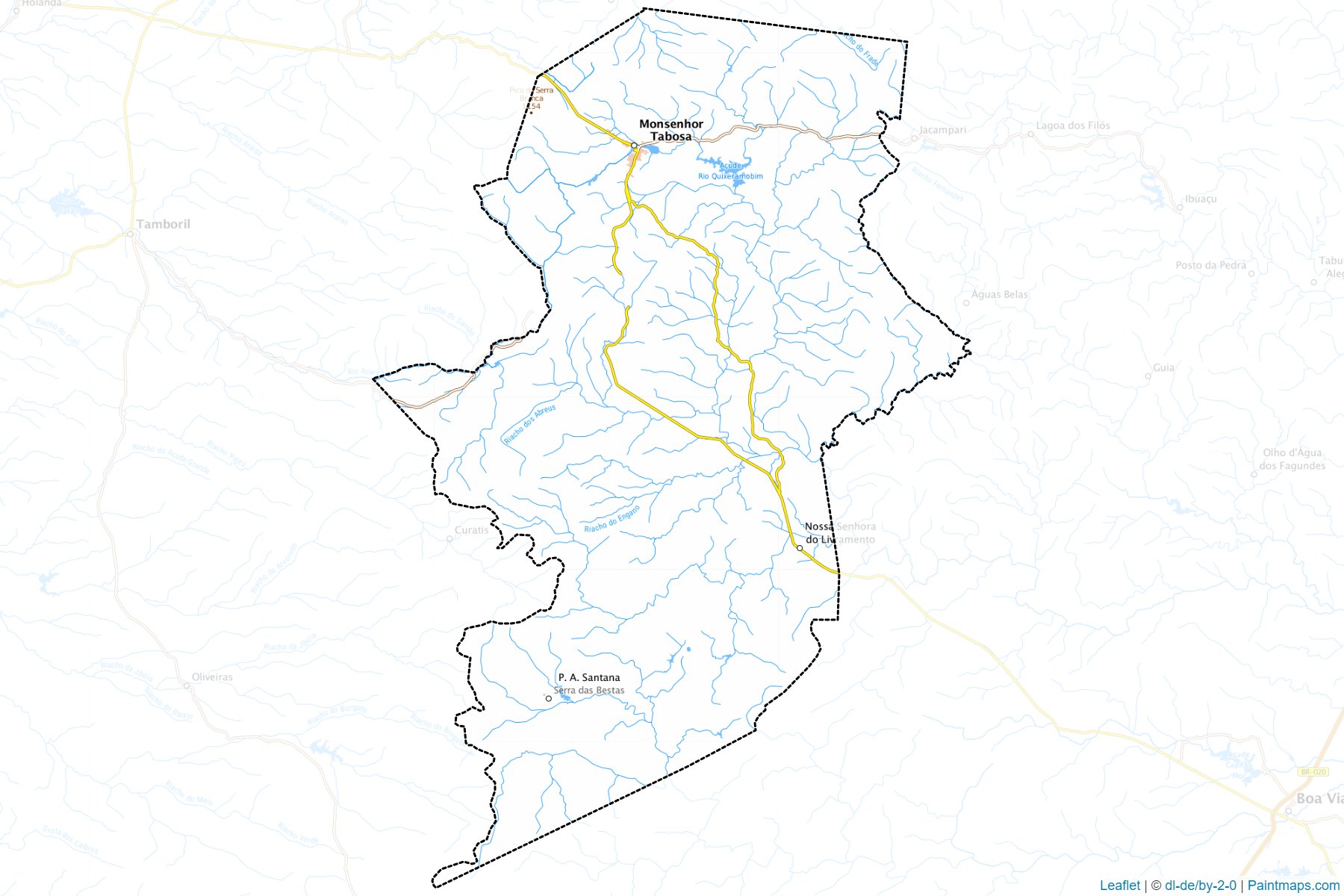 Muestras de recorte de mapas Monsenhor Tabosa (Ceara)-1