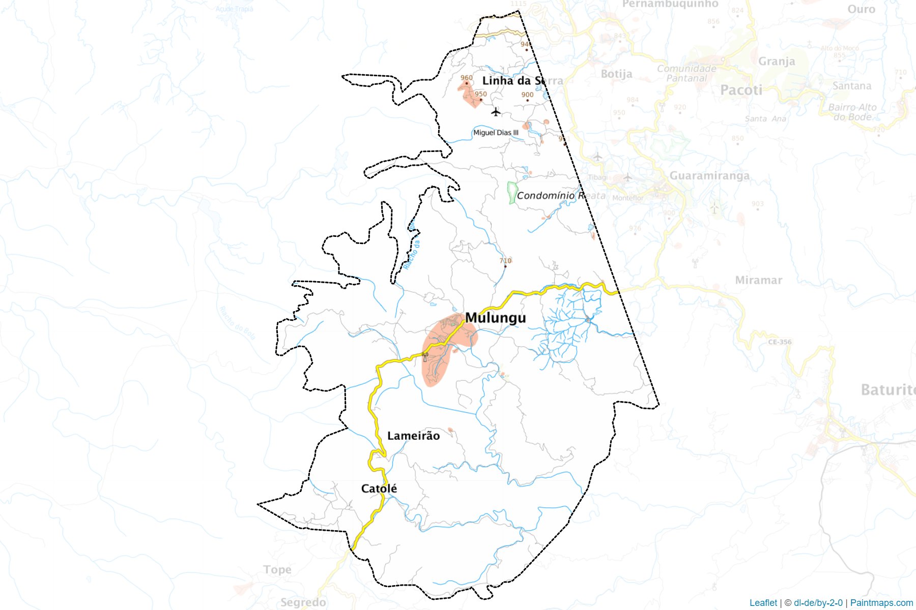 Muestras de recorte de mapas Mulungu (Ceara)-1