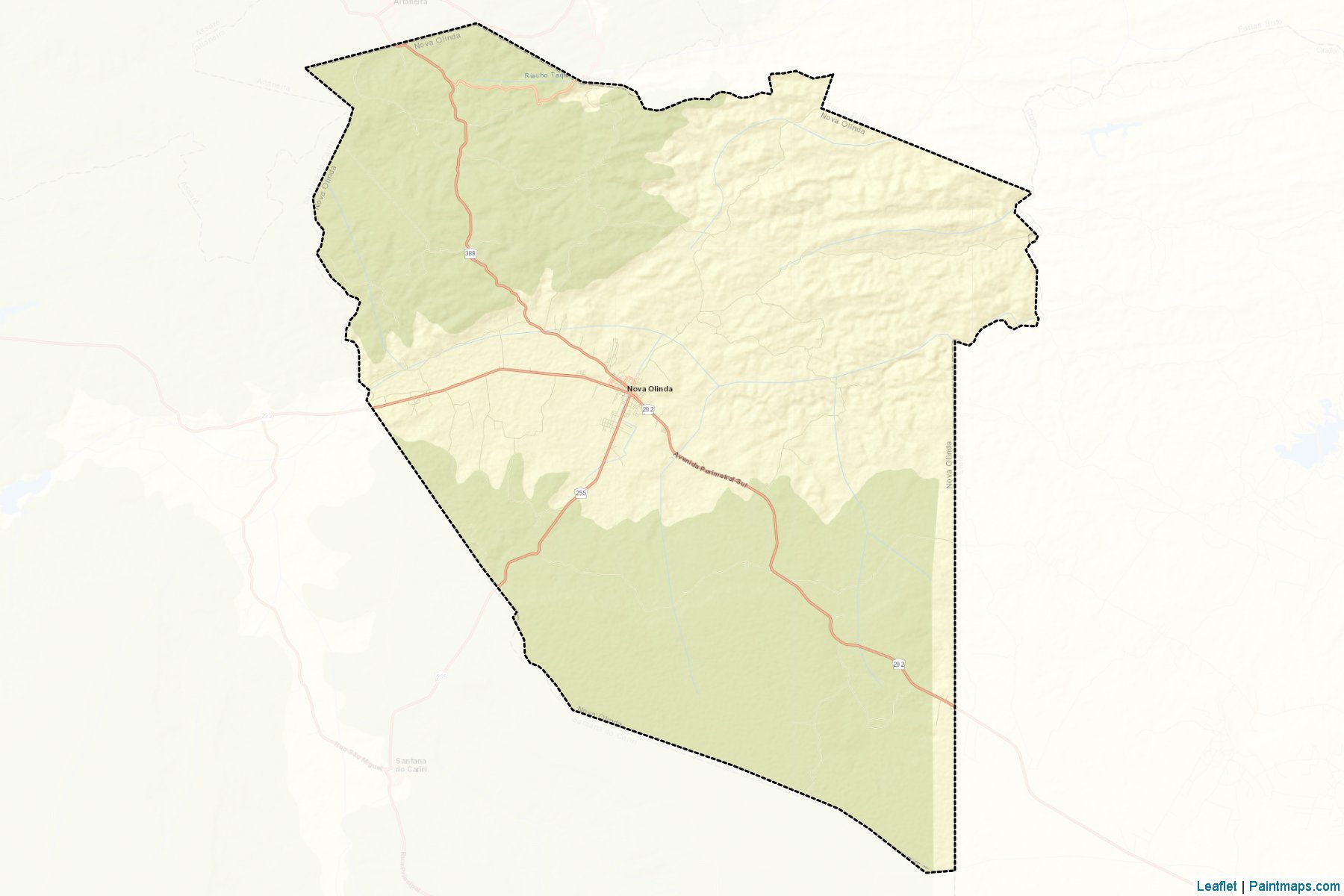 Muestras de recorte de mapas Nova Olinda (Ceara)-2