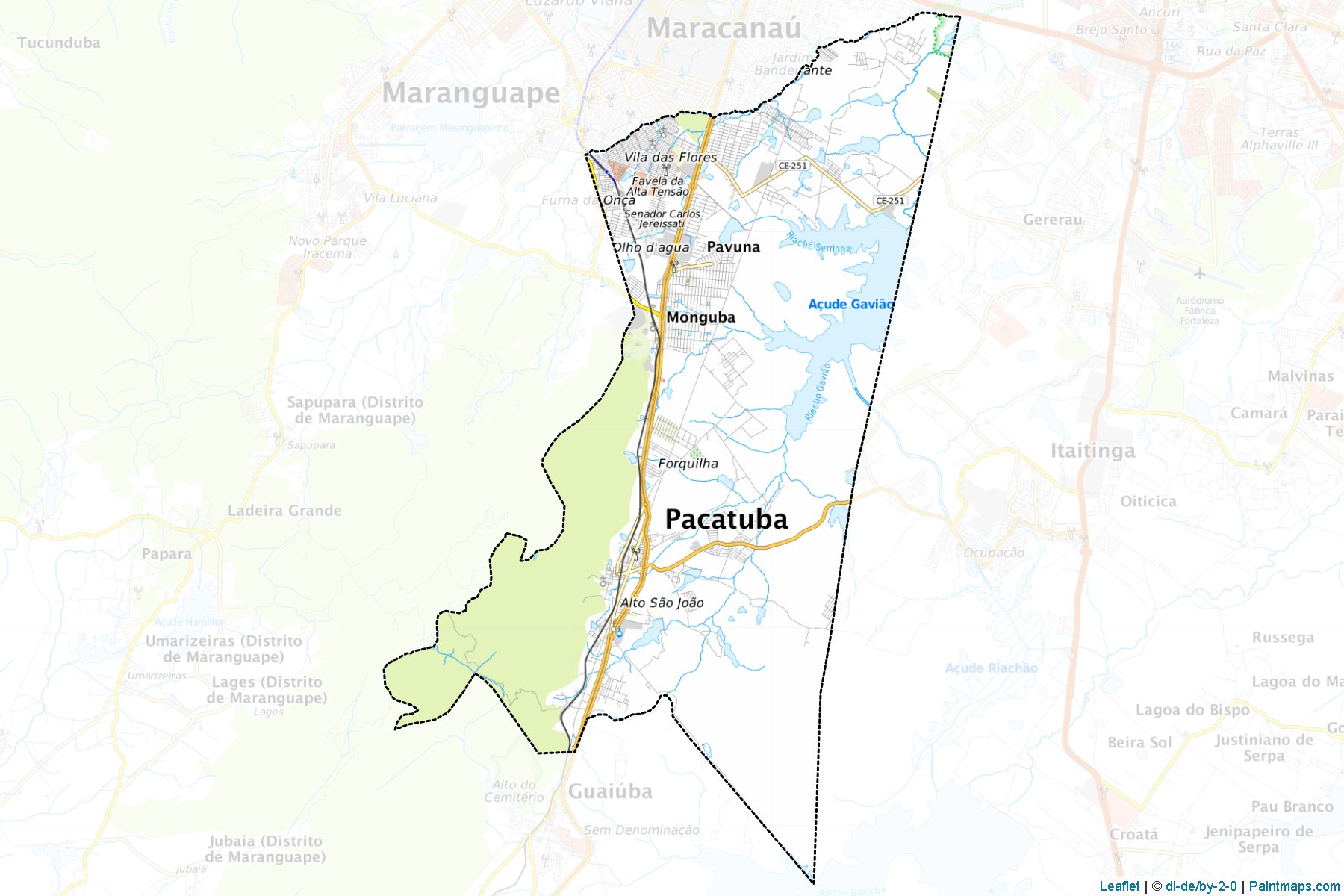 Pacatuba (Ceará) Haritası Örnekleri-1