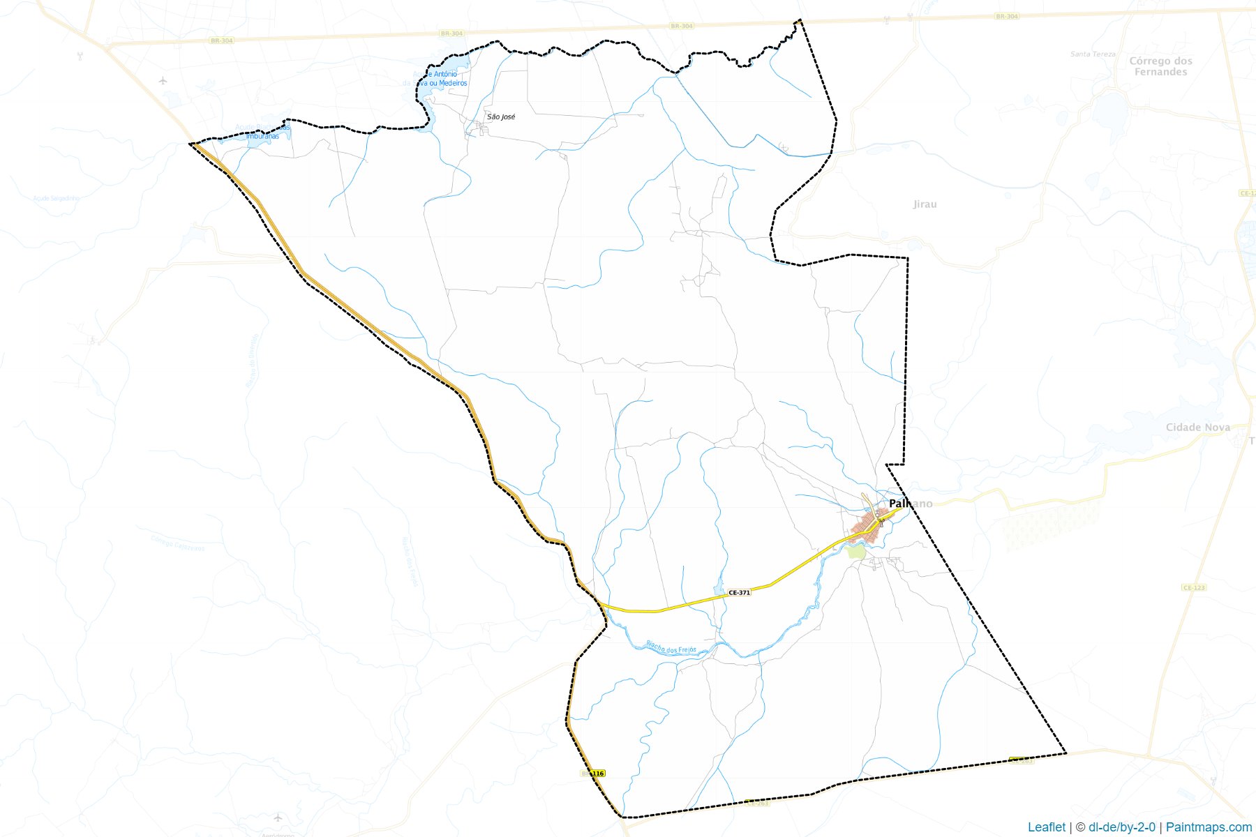 Muestras de recorte de mapas Palhano (Ceara)-1