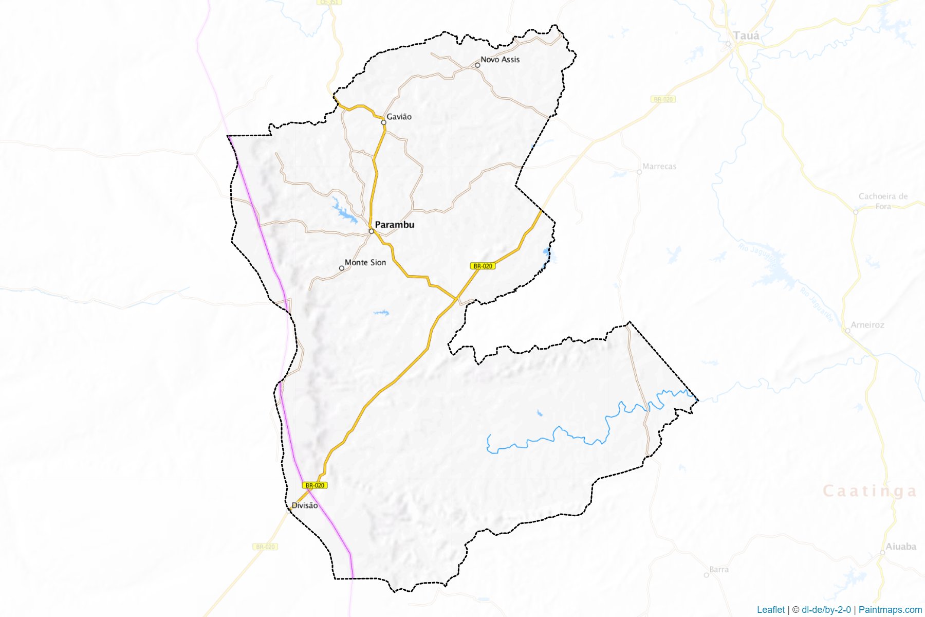 Muestras de recorte de mapas Parambu (Ceara)-1