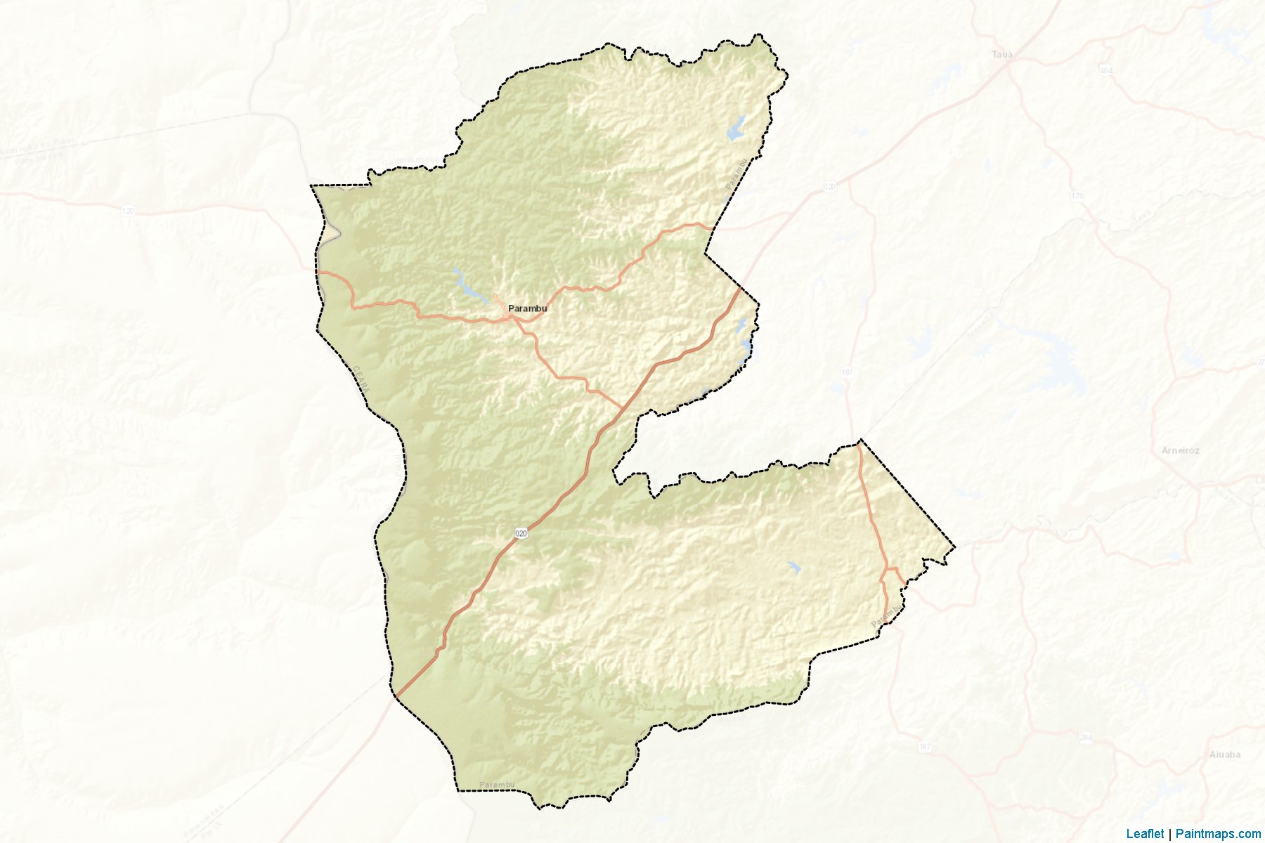 Muestras de recorte de mapas Parambu (Ceara)-2