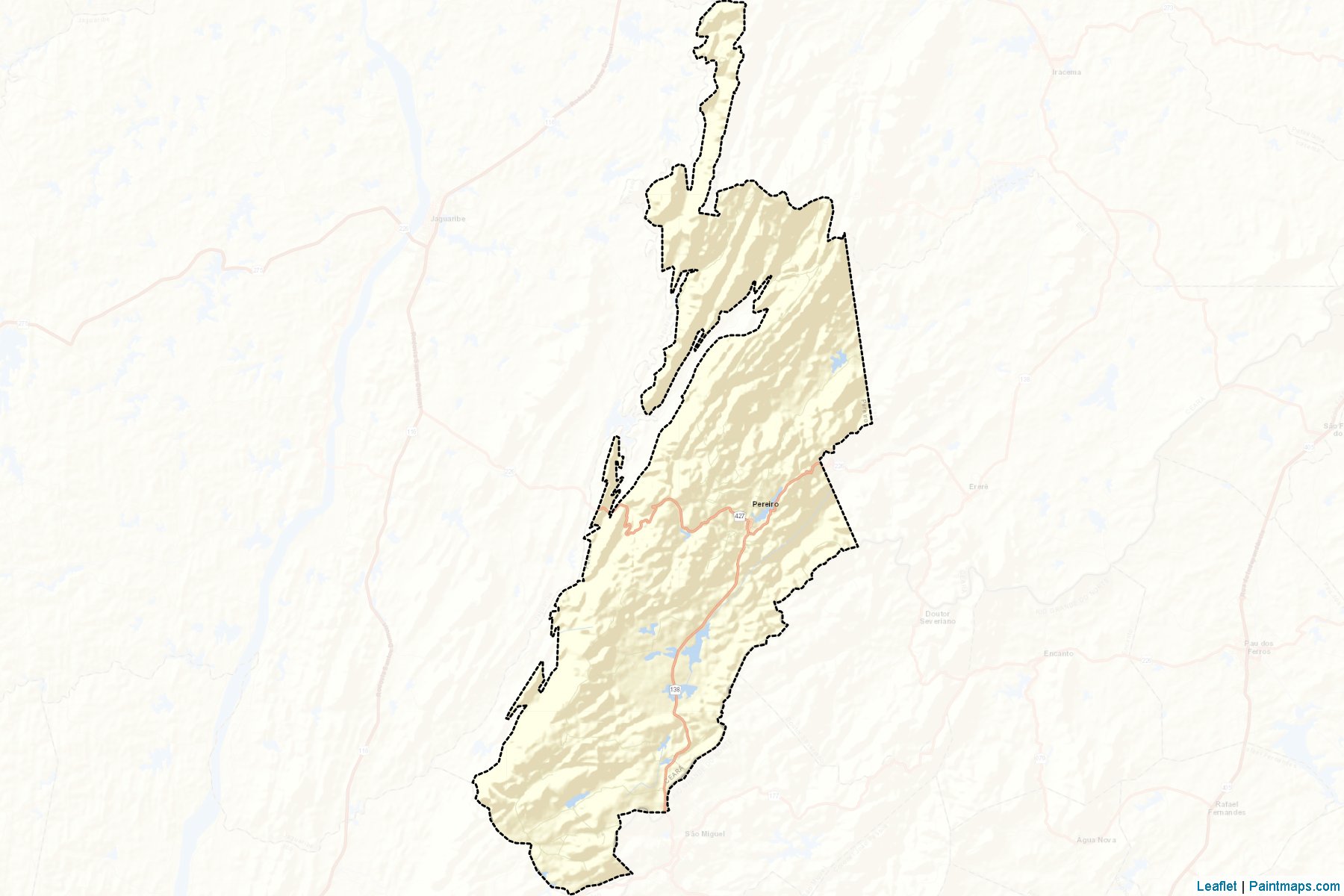 Muestras de recorte de mapas Pereiro (Ceara)-2