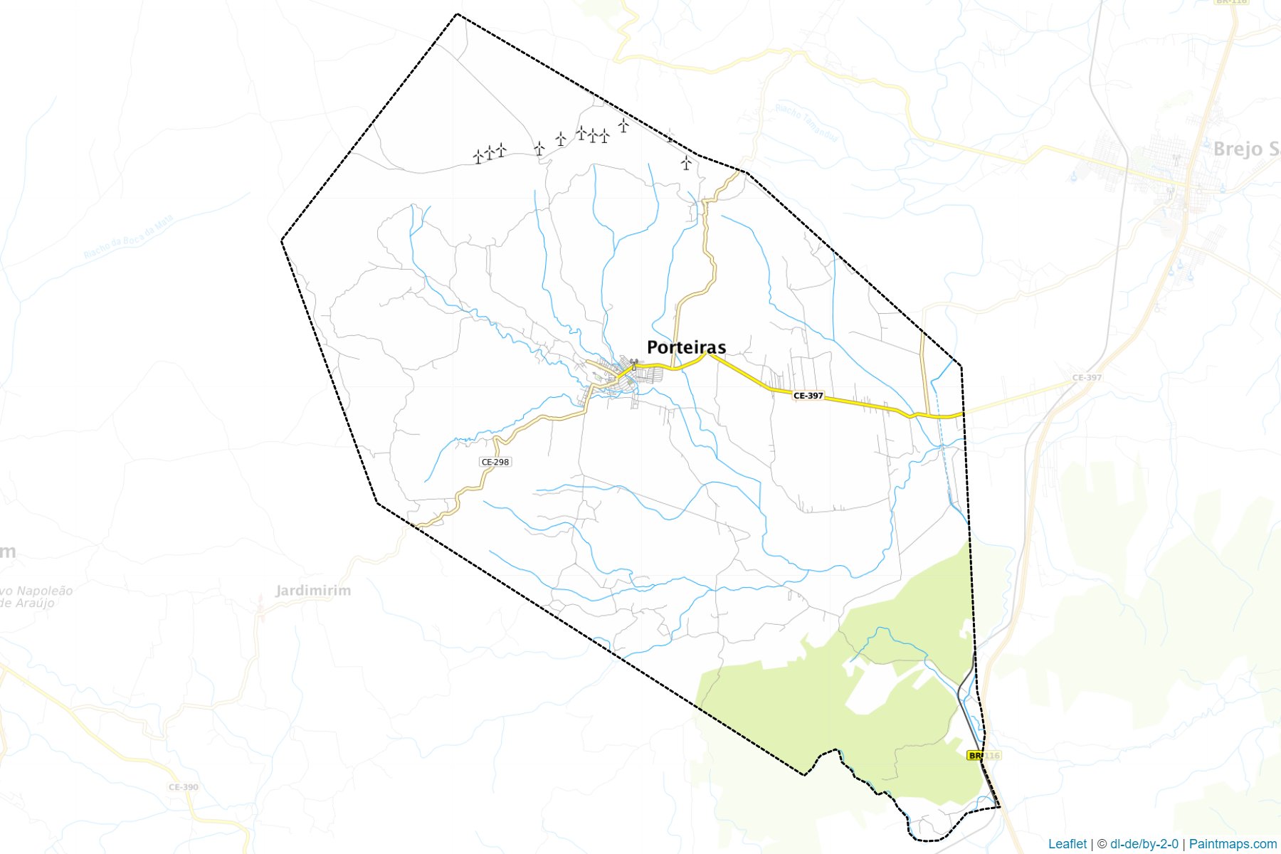 Muestras de recorte de mapas Porteiras (Ceara)-1