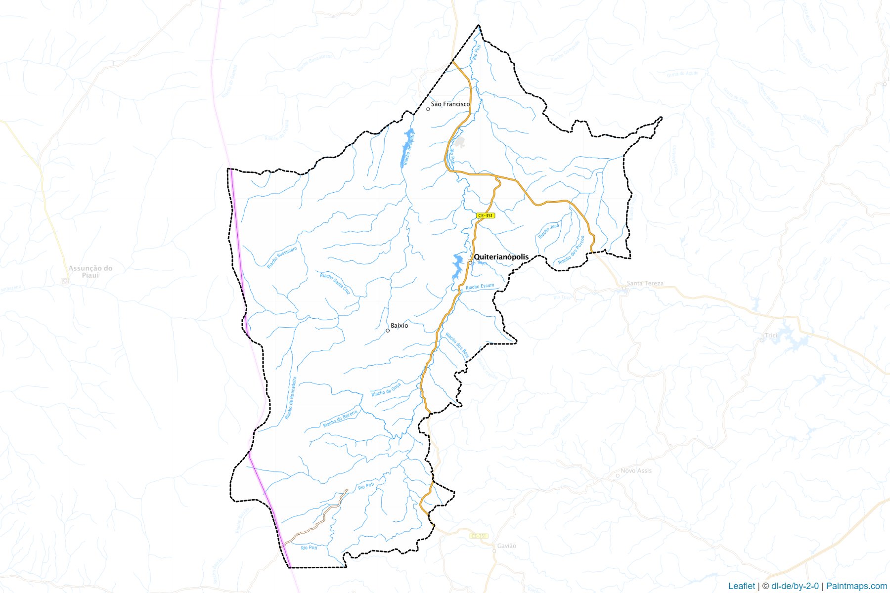 Muestras de recorte de mapas Quiterianopolis (Ceara)-1