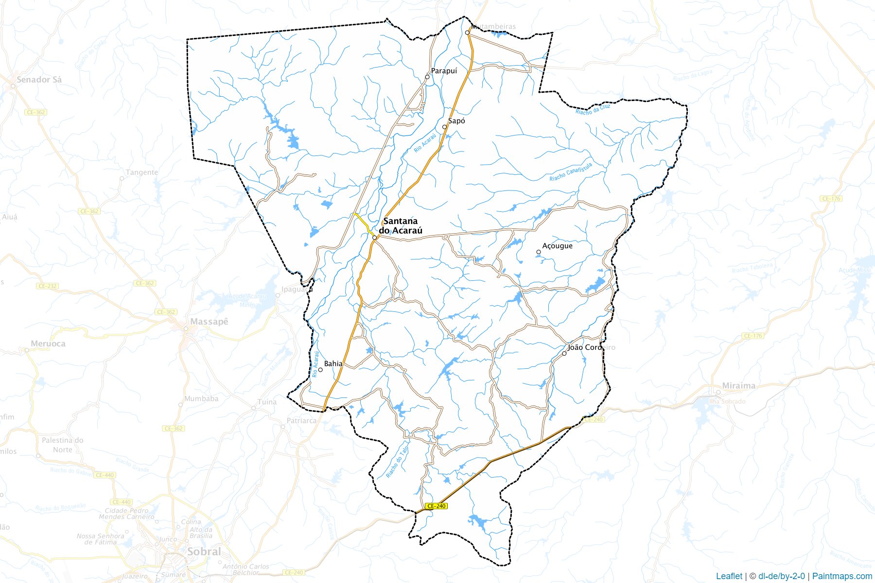 Muestras de recorte de mapas Santana do Acarau (Ceara)-1