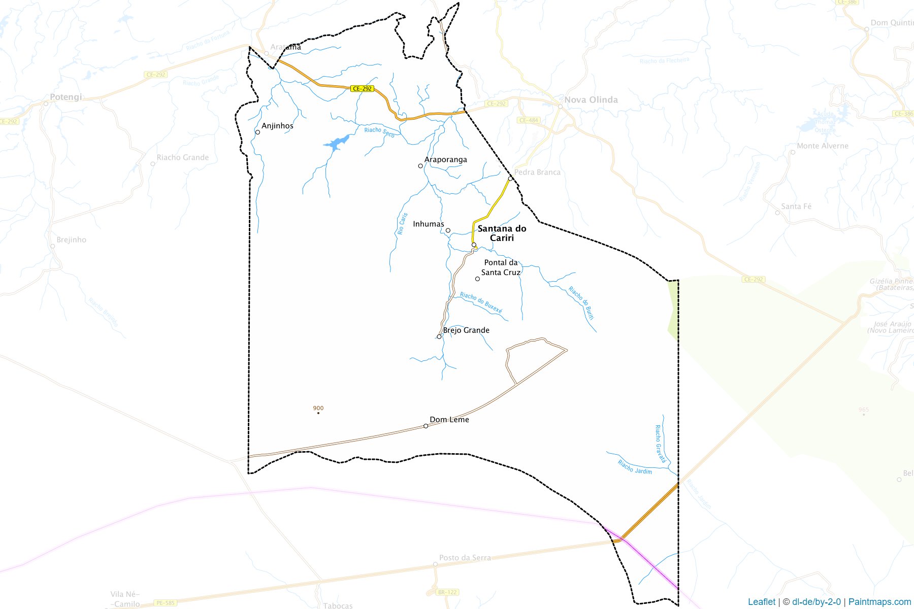 Santana do Cariri (Ceara) Map Cropping Samples-1