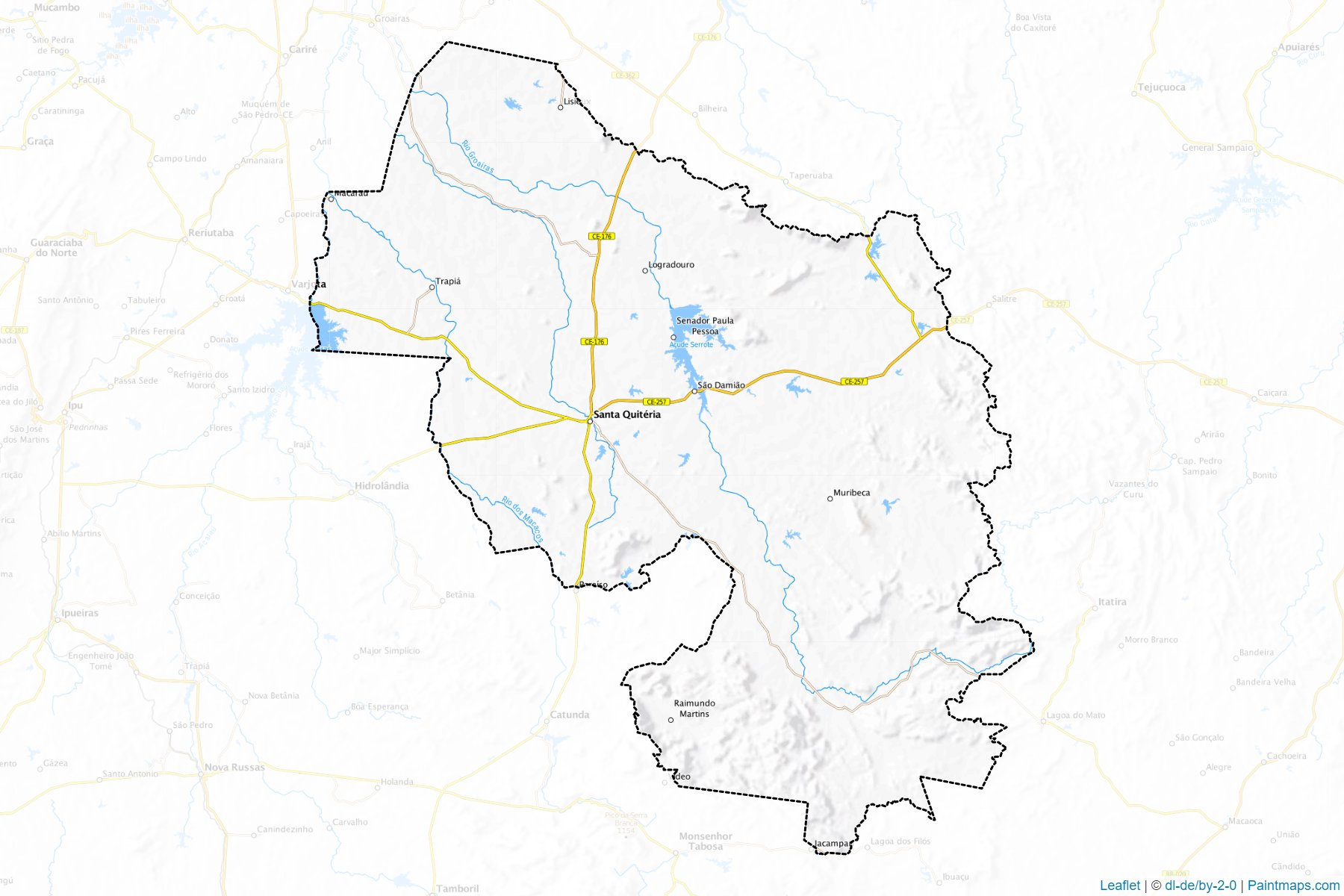 Muestras de recorte de mapas Santa Quiteria (Ceara)-1