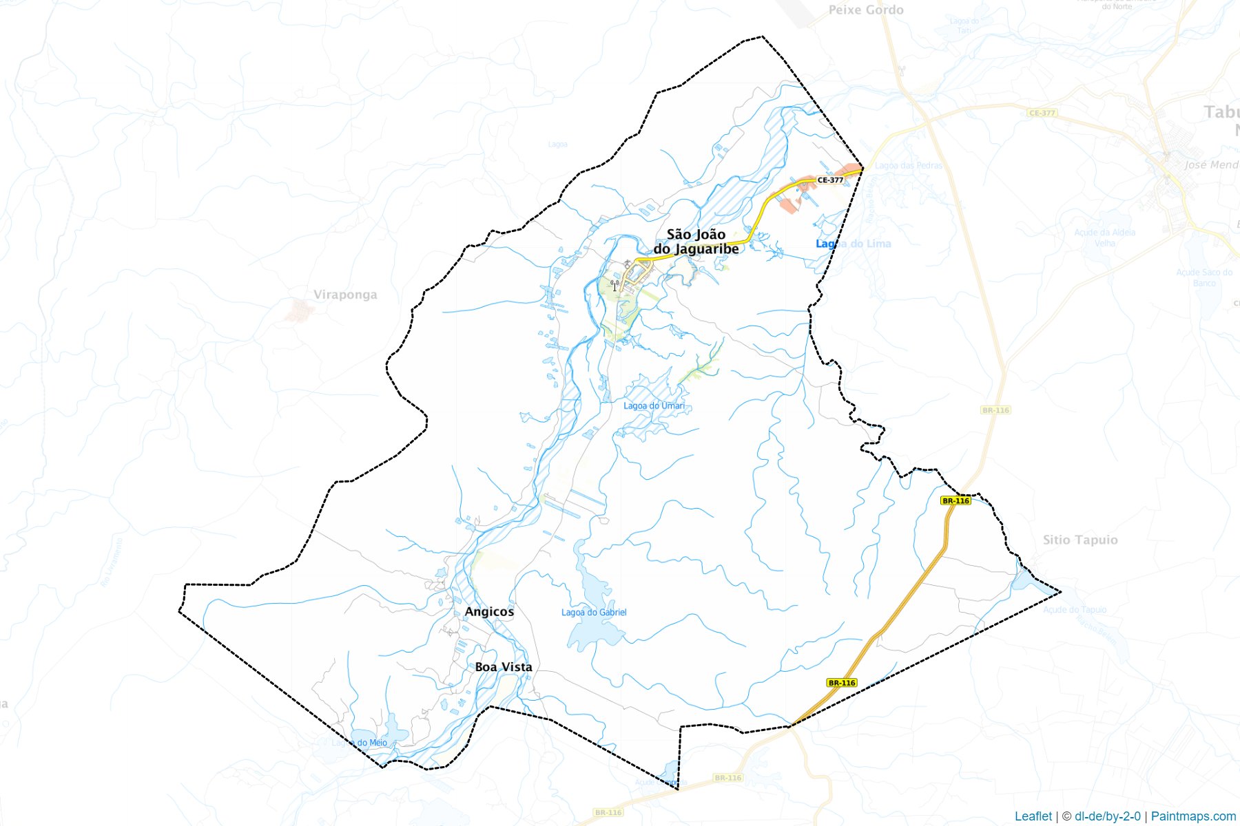 Muestras de recorte de mapas Sao Joao do Jaguaribe (Ceara)-1