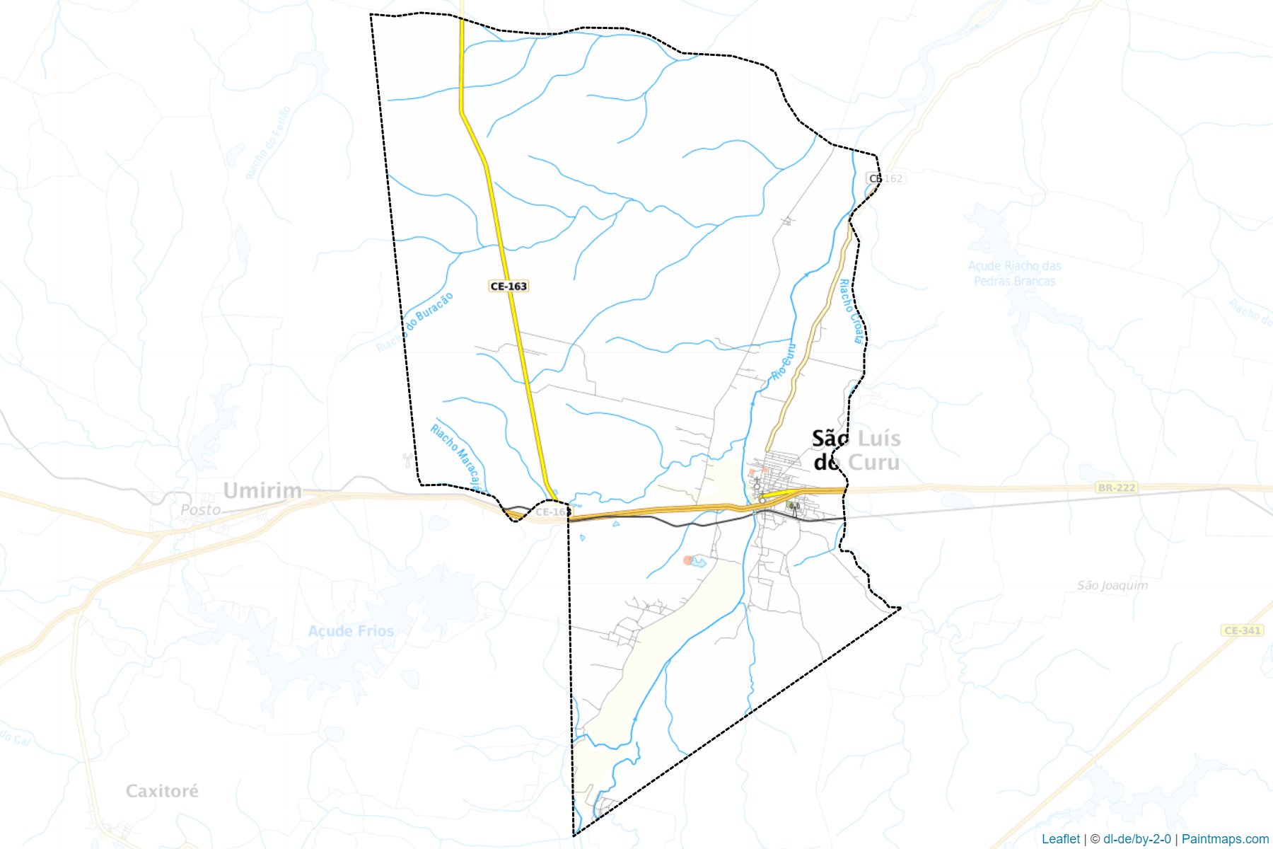 Muestras de recorte de mapas Sao Luis do Curu (Ceara)-1