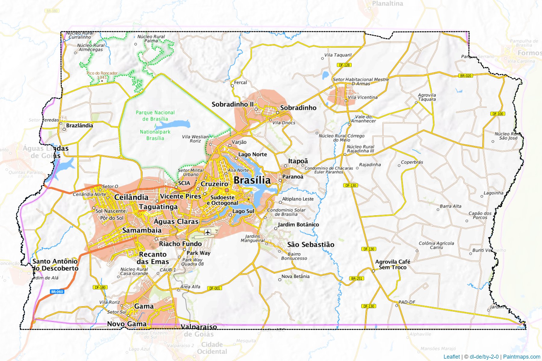 Brasilia (Federal District) Map Cropping Samples-1