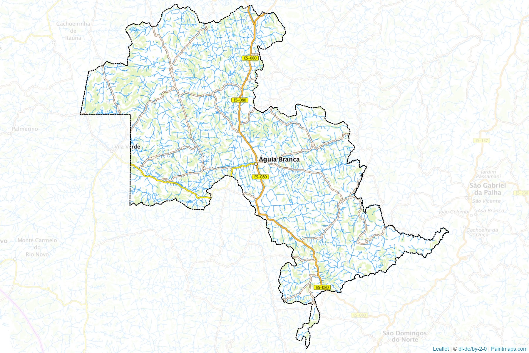 Muestras de recorte de mapas Aguia Branca (Espirito Santo)-1