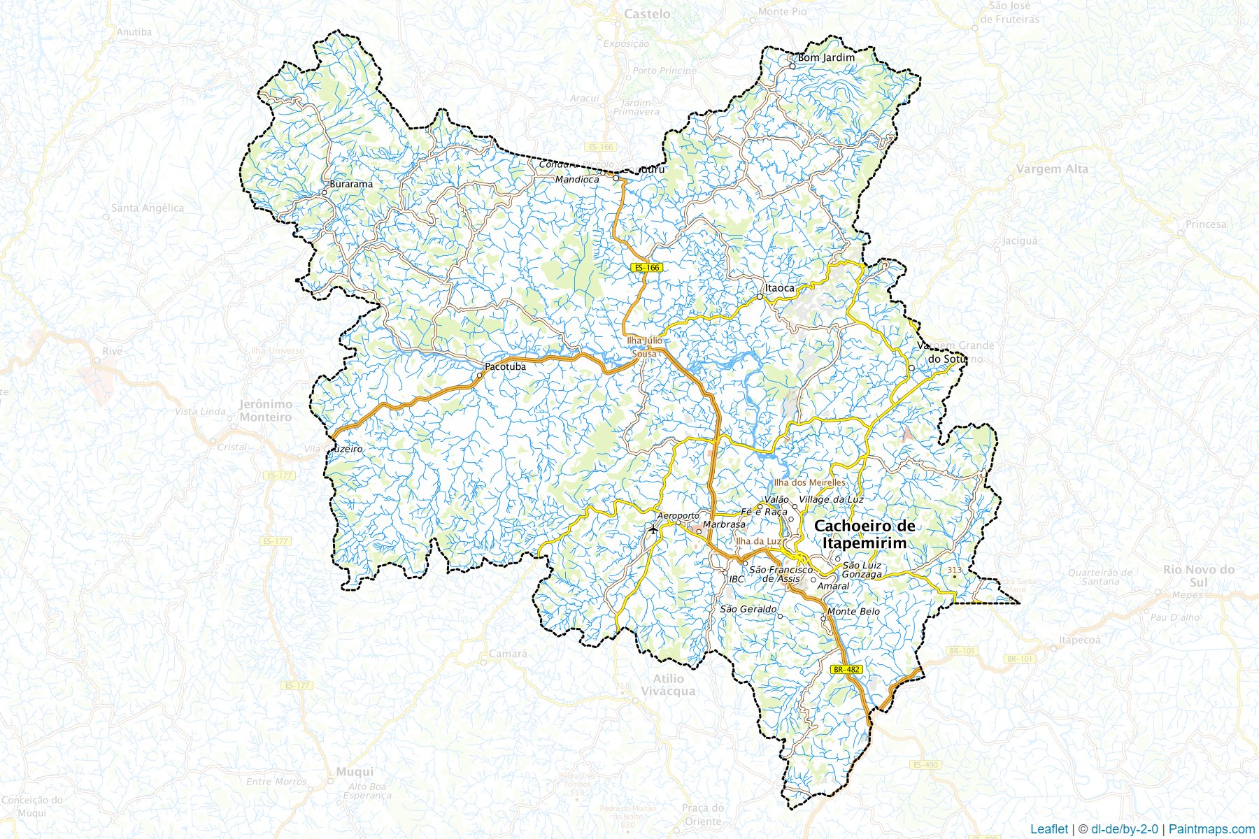 Cachoeiro de Itapemirim (Espirito Santo) Map Cropping Samples-1