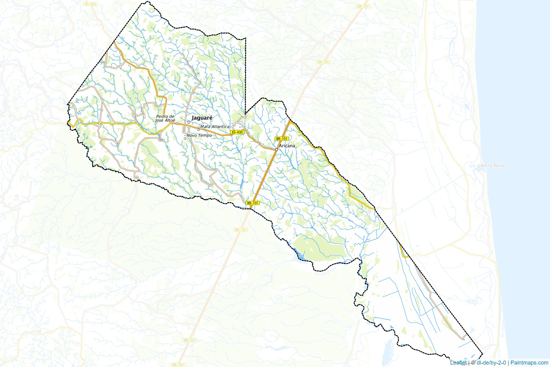 Muestras de recorte de mapas Jaguare (Espirito Santo)-1