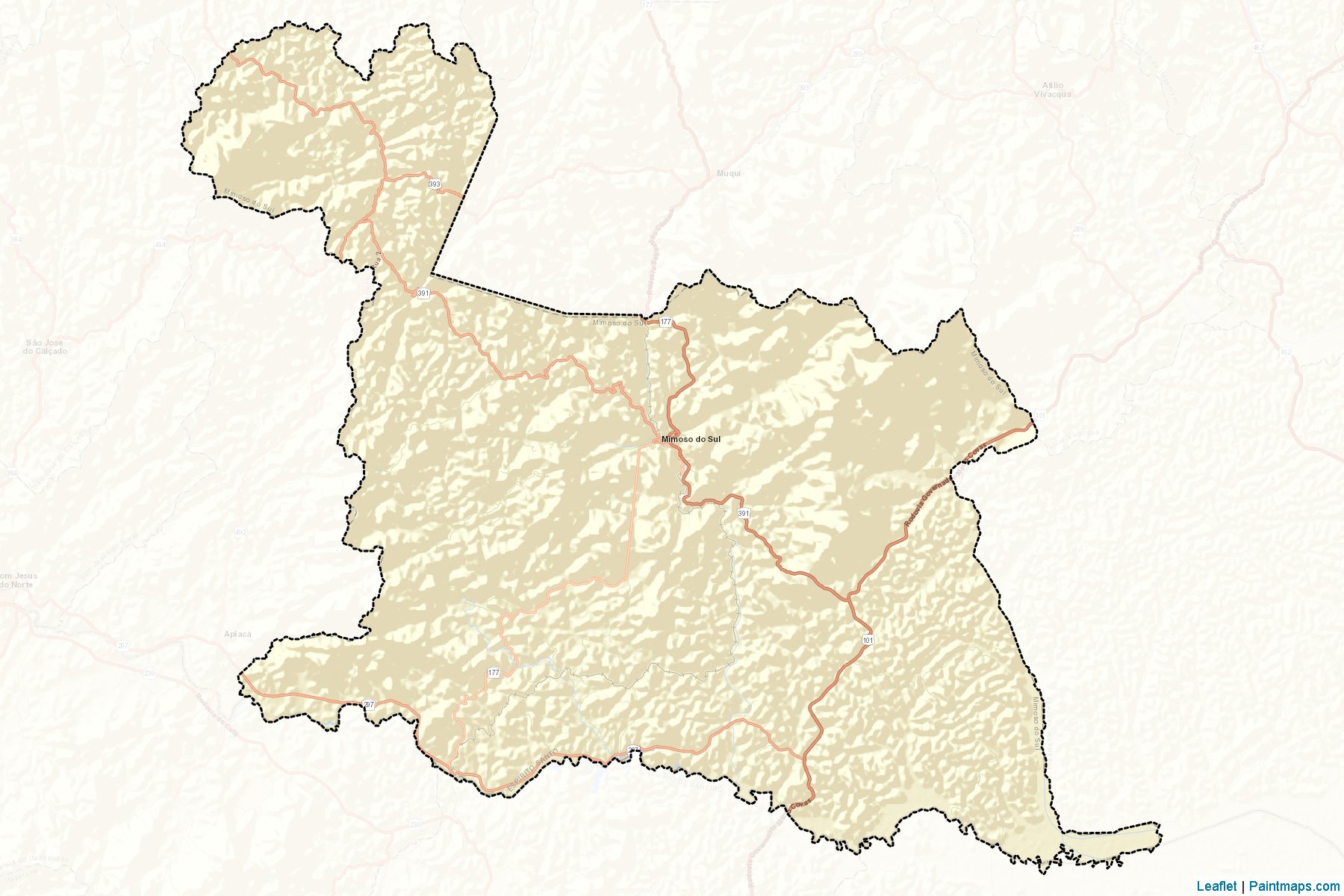 Muestras de recorte de mapas Mimoso do Sul (Espirito Santo)-2