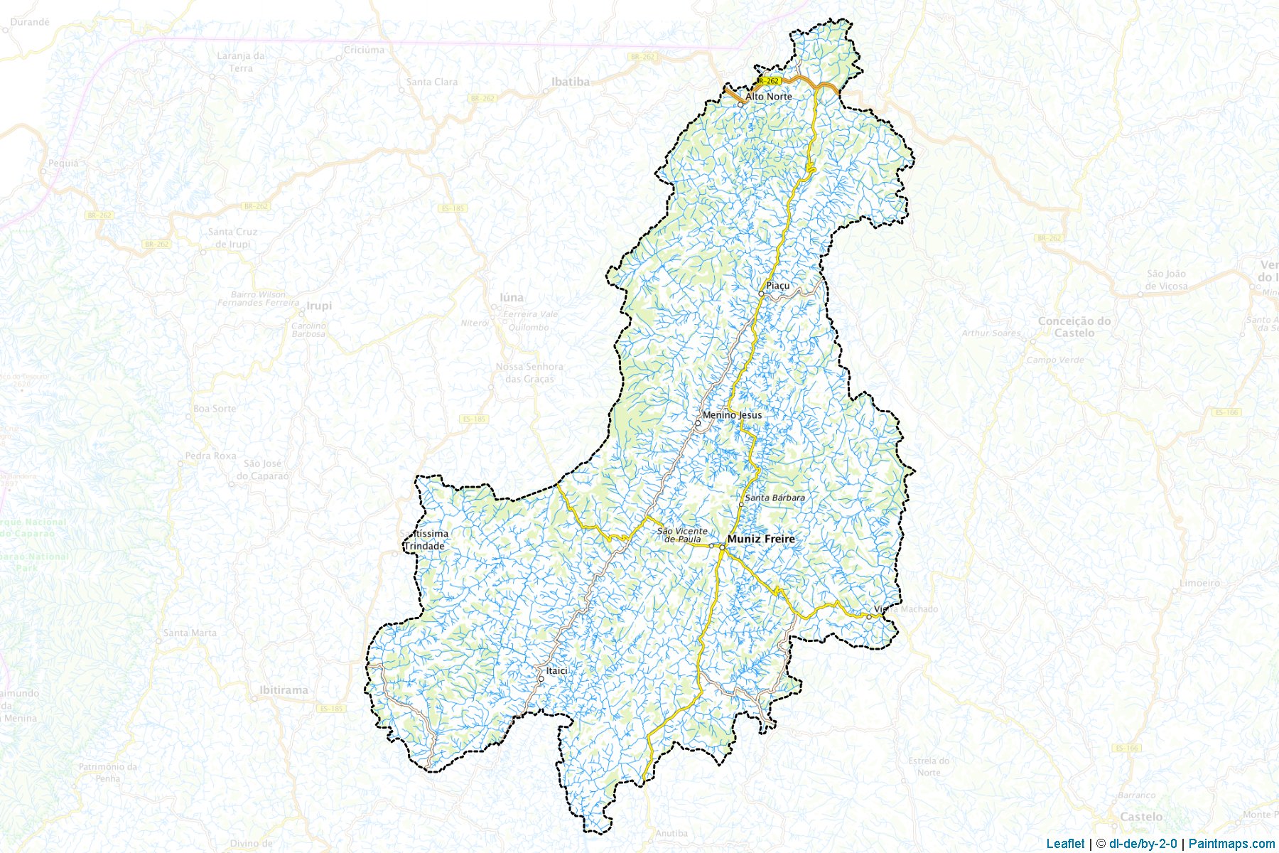 Muniz Freire (Espirito Santo) Map Cropping Samples-1