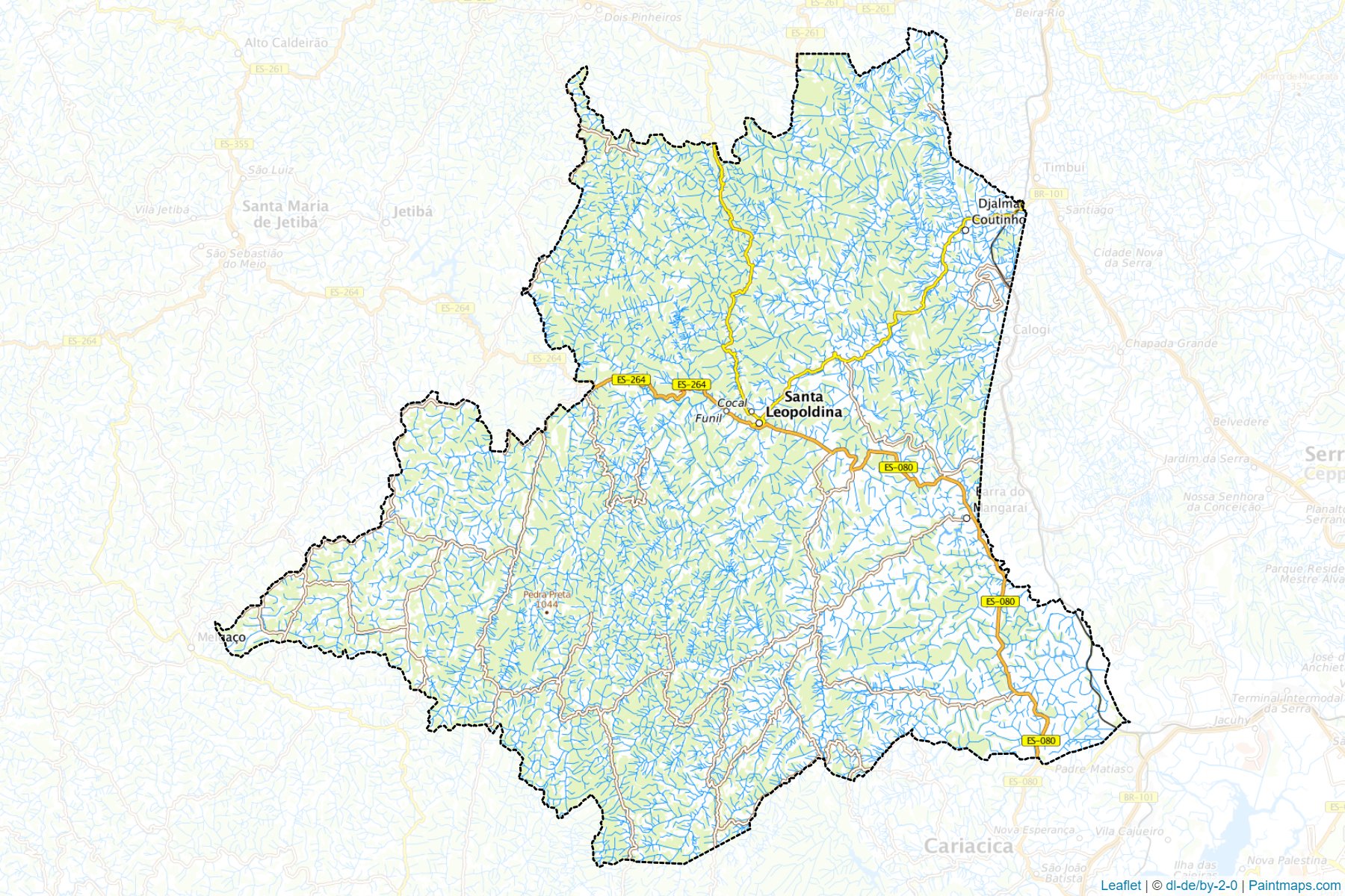 Muestras de recorte de mapas Santa Leopoldina (Espirito Santo)-1